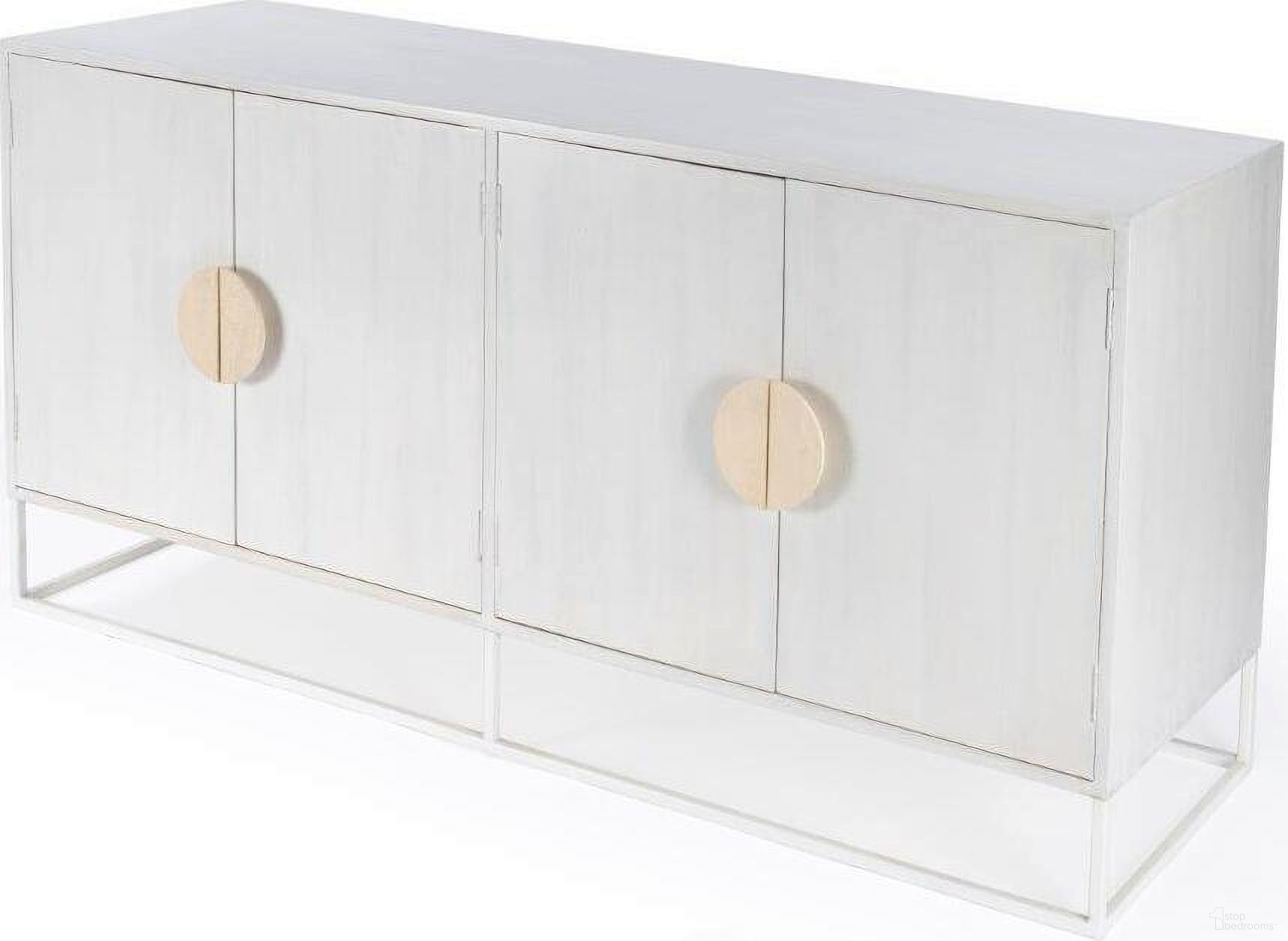 The appearance of Butler Lennasa Wooden Sideboard designed by Butler Specialty Company in the transitional interior design. This white piece of furniture was selected by 1StopBedrooms from Lennasa Collection to add a touch of cosiness and style into your home. Sku: 5581288. Material: MDF.