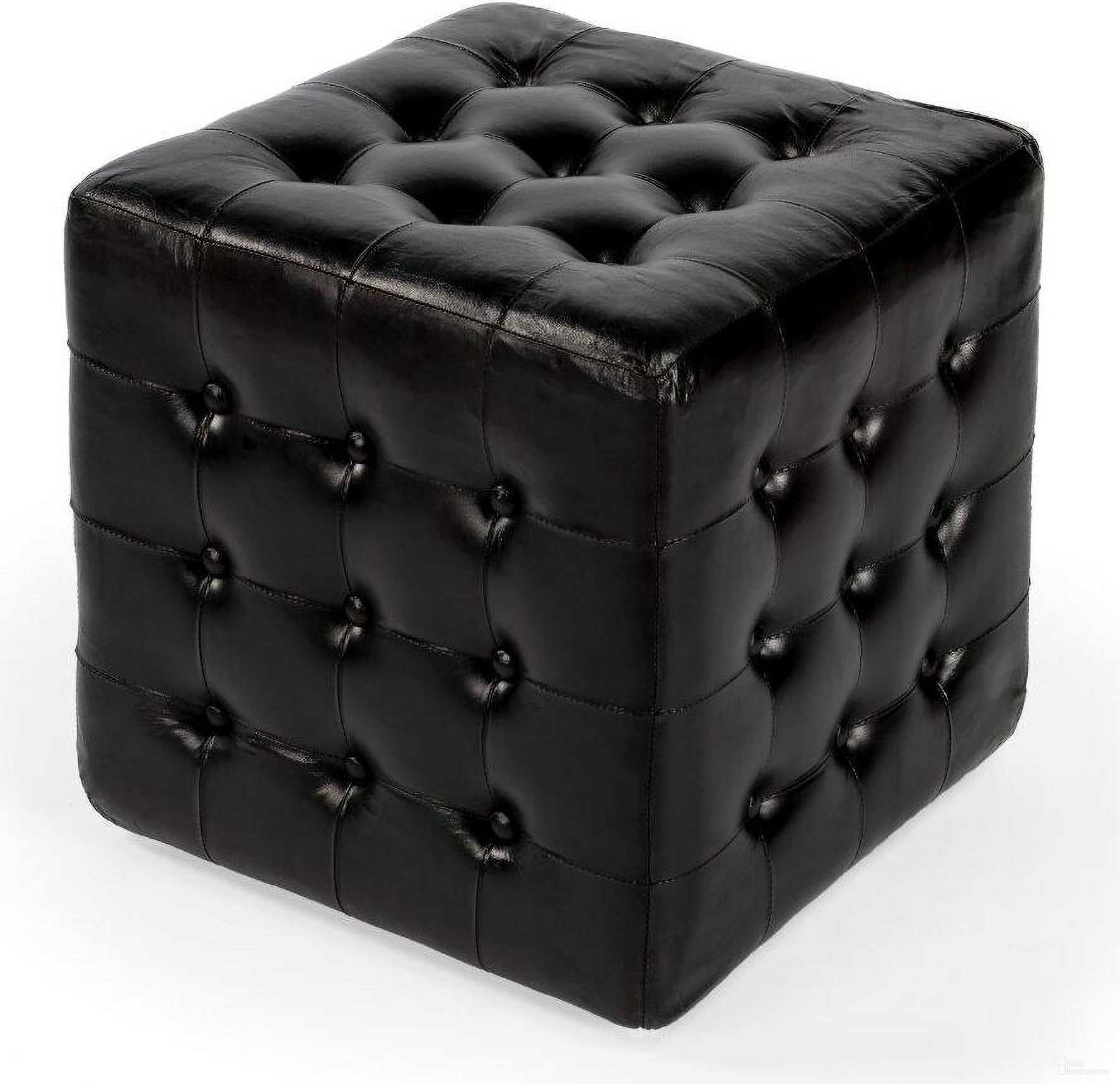The appearance of Butler Leon Black Leather Ottoman designed by Butler Specialty Company in the transitional interior design. This black piece of furniture was selected by 1StopBedrooms from Accent Seating Collection to add a touch of cosiness and style into your home. Sku: 6165034. Material: Leather.
