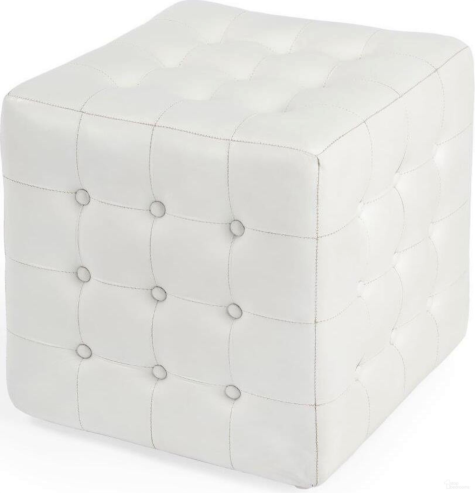 The appearance of Butler Leon White Leather Ottoman designed by Butler Specialty Company in the transitional interior design. This white piece of furniture  was selected by 1StopBedrooms from Accent Seating Collection to add a touch of cosiness and style into your home. Sku: 6165411. Material: Leather.