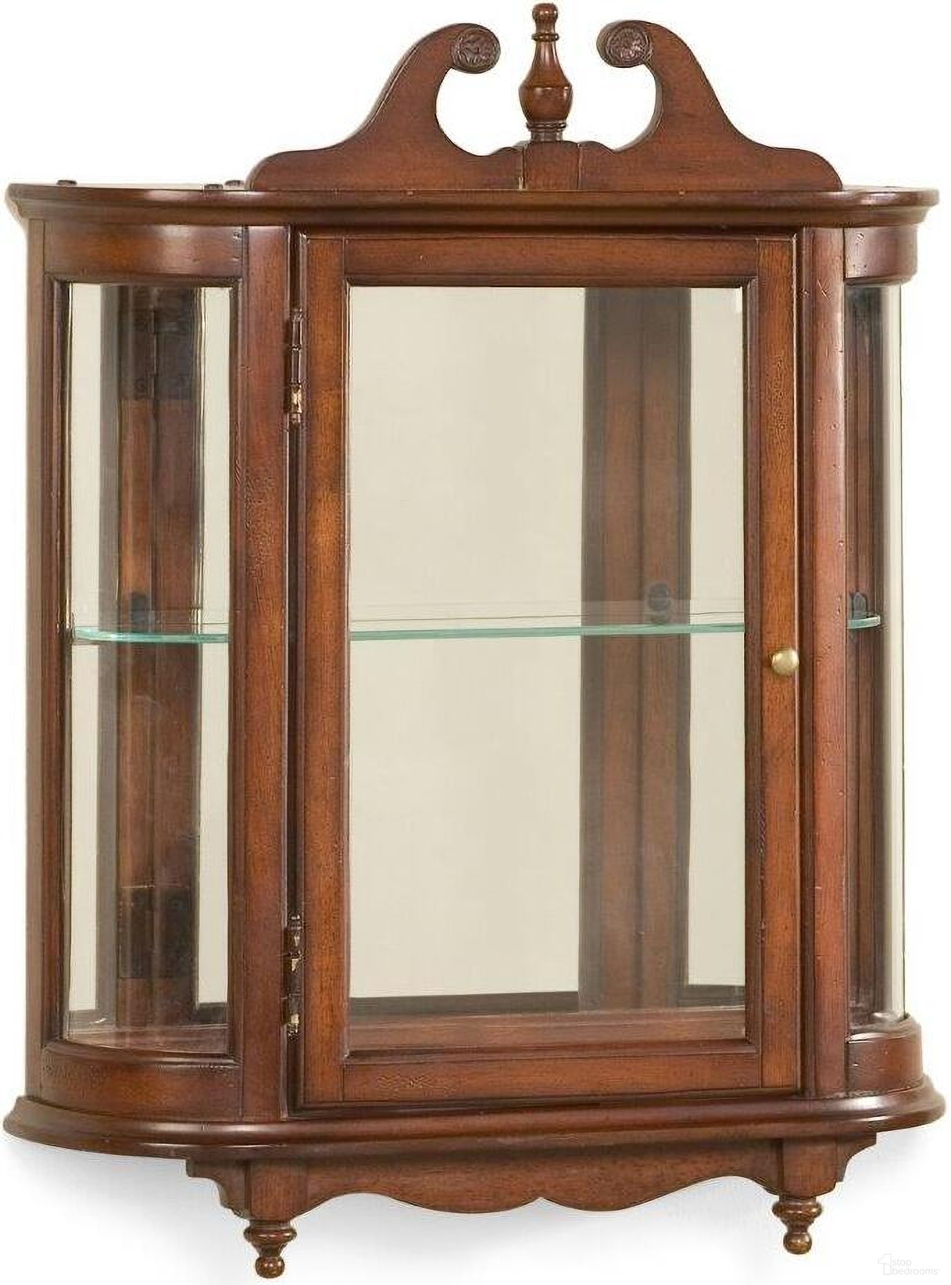 The appearance of Butler Melinda Plantation Cherry Wall Curio designed by Butler Specialty Company in the traditional interior design. This dark brown piece of furniture was selected by 1StopBedrooms from Plantation Collection to add a touch of cosiness and style into your home. Sku: 1927024. Material: Wood.