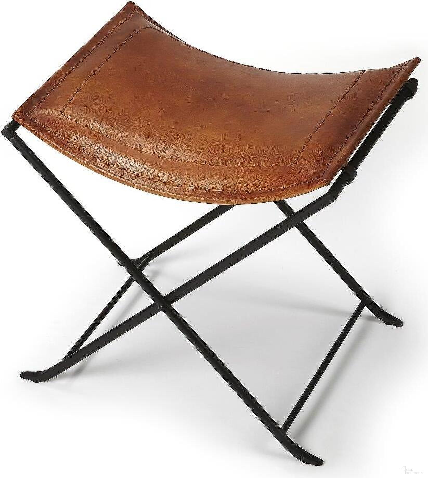 Butler Melton Brown Leather Stool