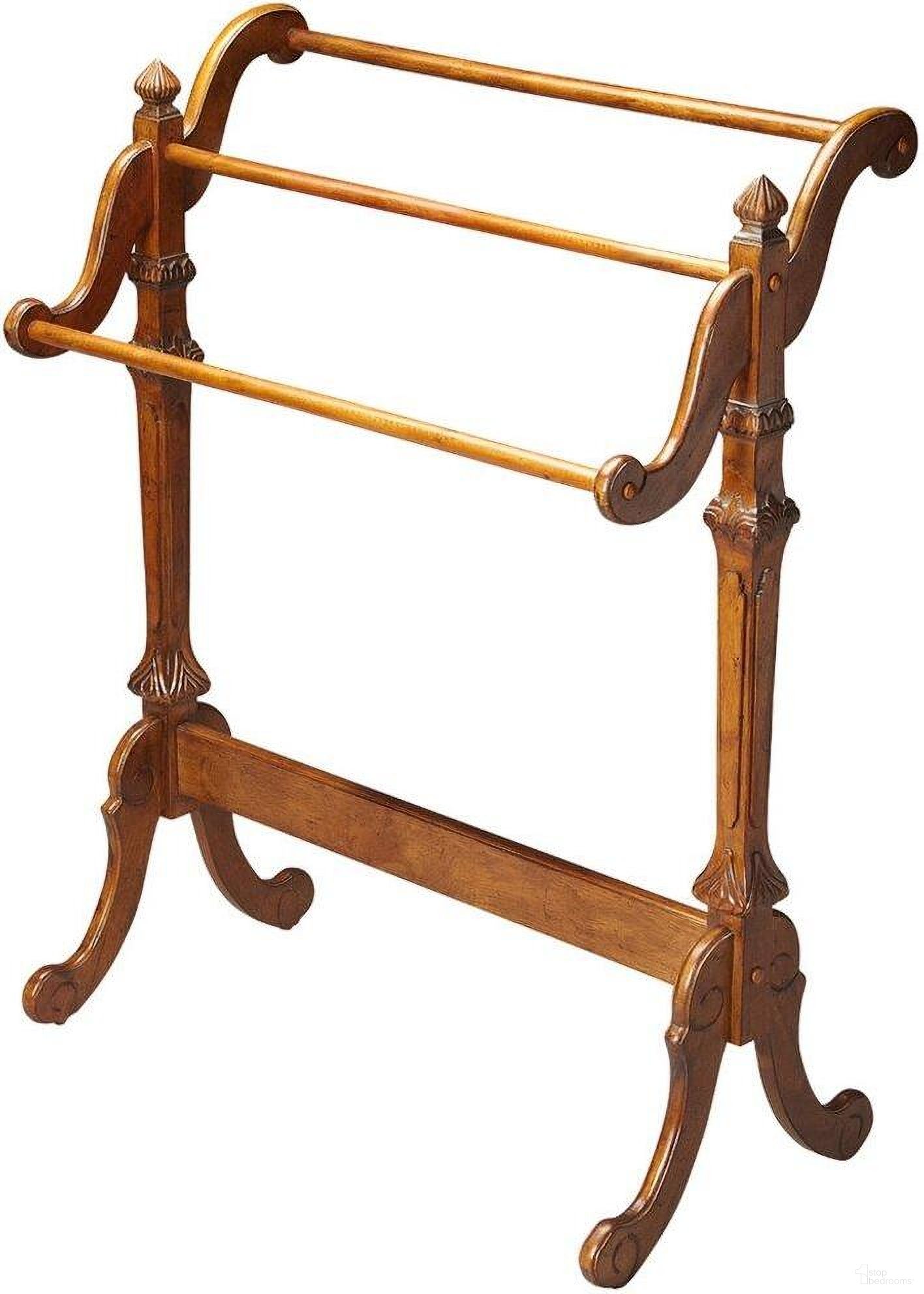 The appearance of Butler Newhouse Vintage Oak Blanket Stand designed by Butler Specialty Company in the traditional interior design. This brown piece of furniture  was selected by 1StopBedrooms from Masterpiece Collection to add a touch of cosiness and style into your home. Sku: 1910001. Material: Rubberwood.