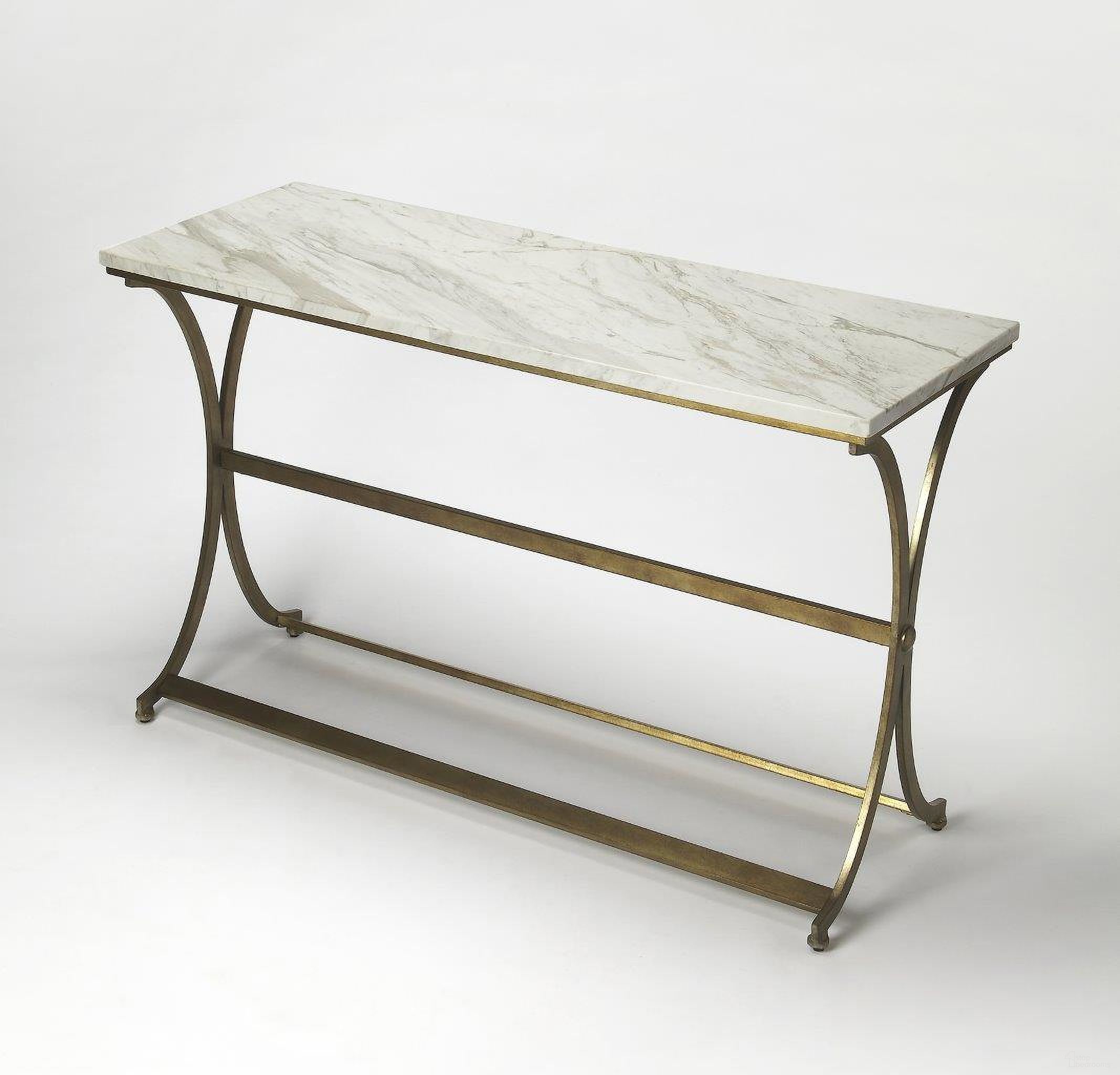 The appearance of Butler Pamina Marble Console Table designed by Butler Specialty Company in the modern / contemporary interior design. This gold piece of furniture was selected by 1StopBedrooms from Loft Collection to add a touch of cosiness and style into your home. Sku: 9324355. Material: Marble.