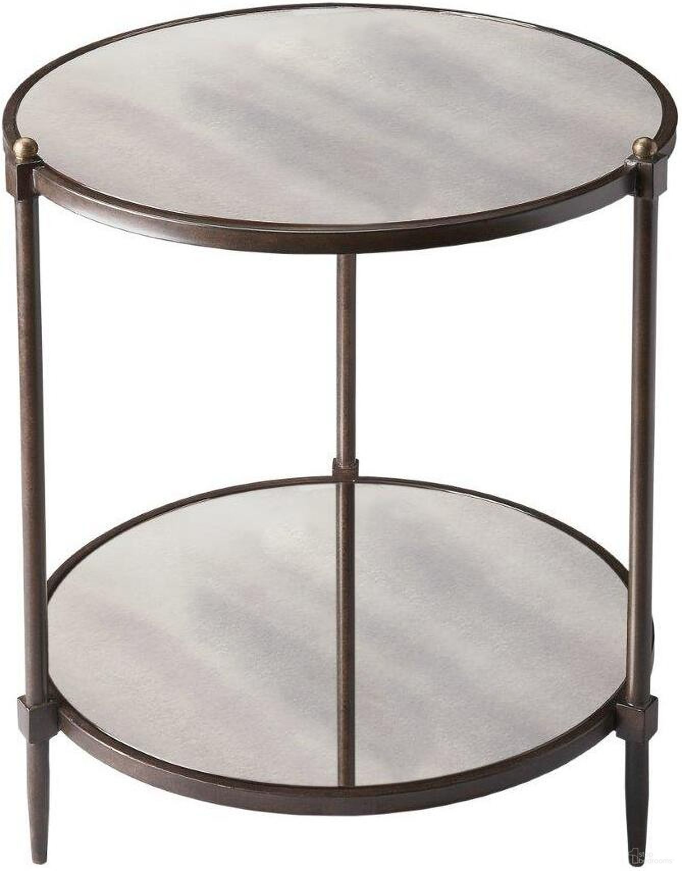 The appearance of Butler Peninsula Mirrored Side Table designed by Butler Specialty Company in the transitional interior design. This gray piece of furniture was selected by 1StopBedrooms from Metalworks Collection to add a touch of cosiness and style into your home. Sku: 3048025. Material: Steel.
