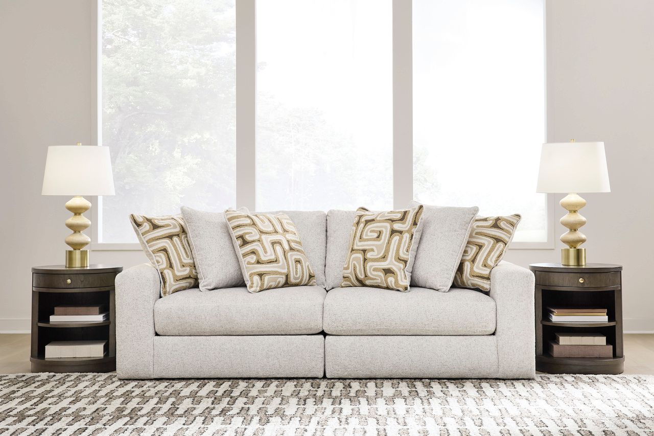 Butler Pier 2-Piece Sectional Loveseat In Feathered