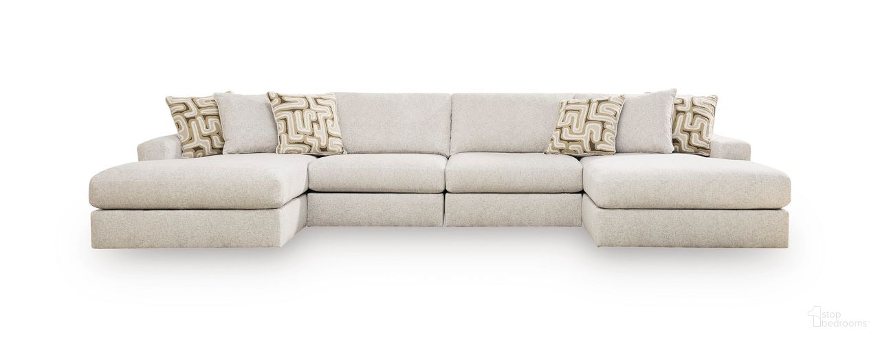 Butler Pier 4-Piece Double Chaise Sectional In Feather
