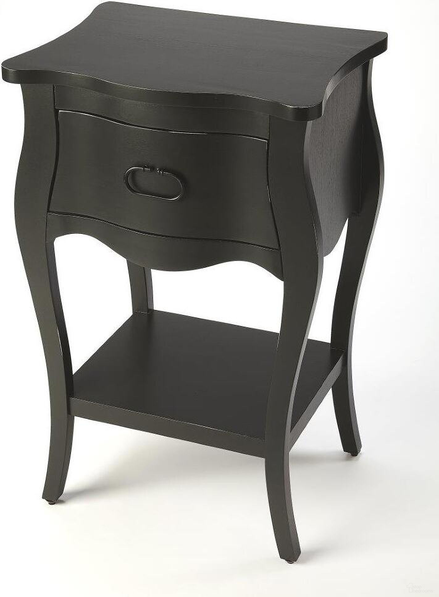 Butler Rochelle Black 1 Drawer Nightstand