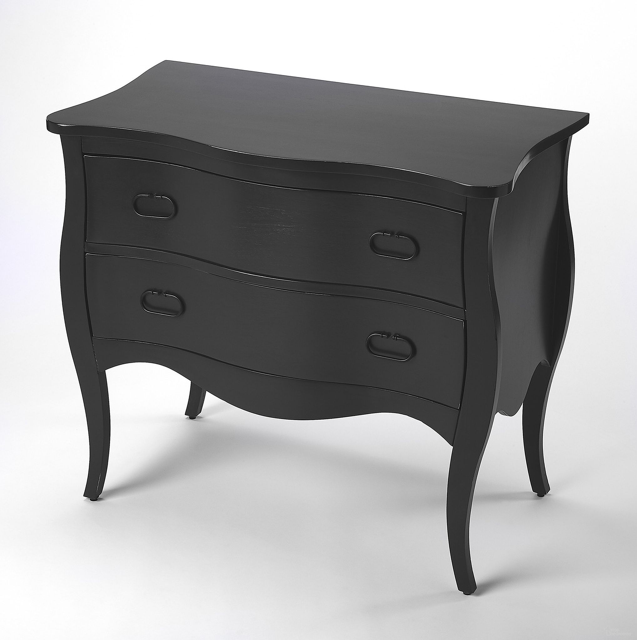 The appearance of Rochelle 2 Drawer Chest In Black designed by Butler Specialty Company in the transitional interior design. This black piece of furniture was selected by 1StopBedrooms from Rochelle Collection to add a touch of cosiness and style into your home. Sku: 9307295. Material: Wood.