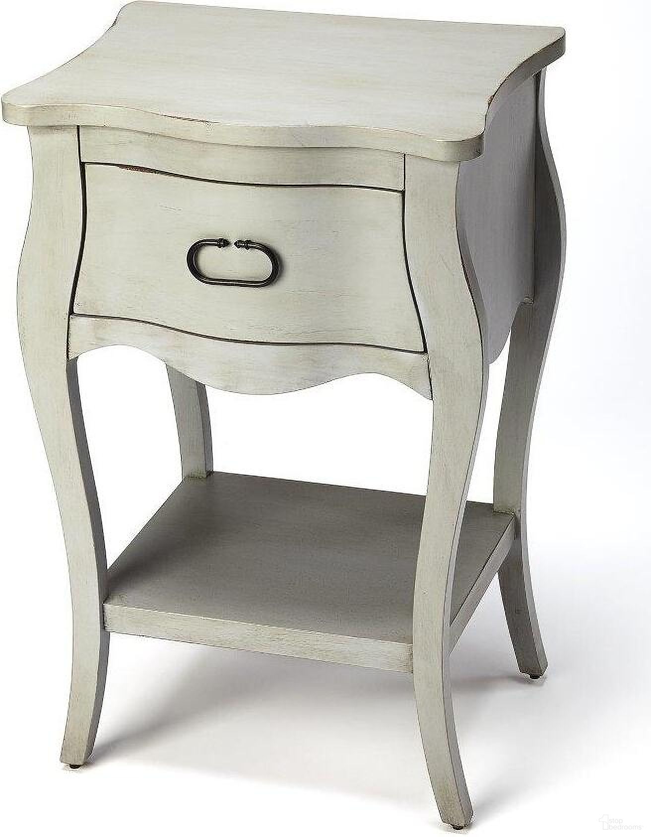 The appearance of Butler Rochelle Gray 1 Drawer Nightstand designed by Butler Specialty Company in the transitional interior design. This gray piece of furniture was selected by 1StopBedrooms from Masterpiece Collection to add a touch of cosiness and style into your home. Sku: 9308329. Material: Wood.