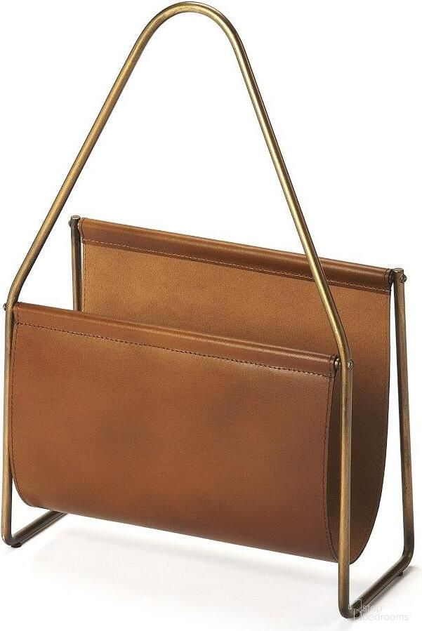 The appearance of Butler Rupert Leather Magazine Basket designed by Butler Specialty Company in the modern / contemporary interior design. This medium brown piece of furniture was selected by 1StopBedrooms from Loft Collection to add a touch of cosiness and style into your home. Sku: 5229344. Material: Iron.