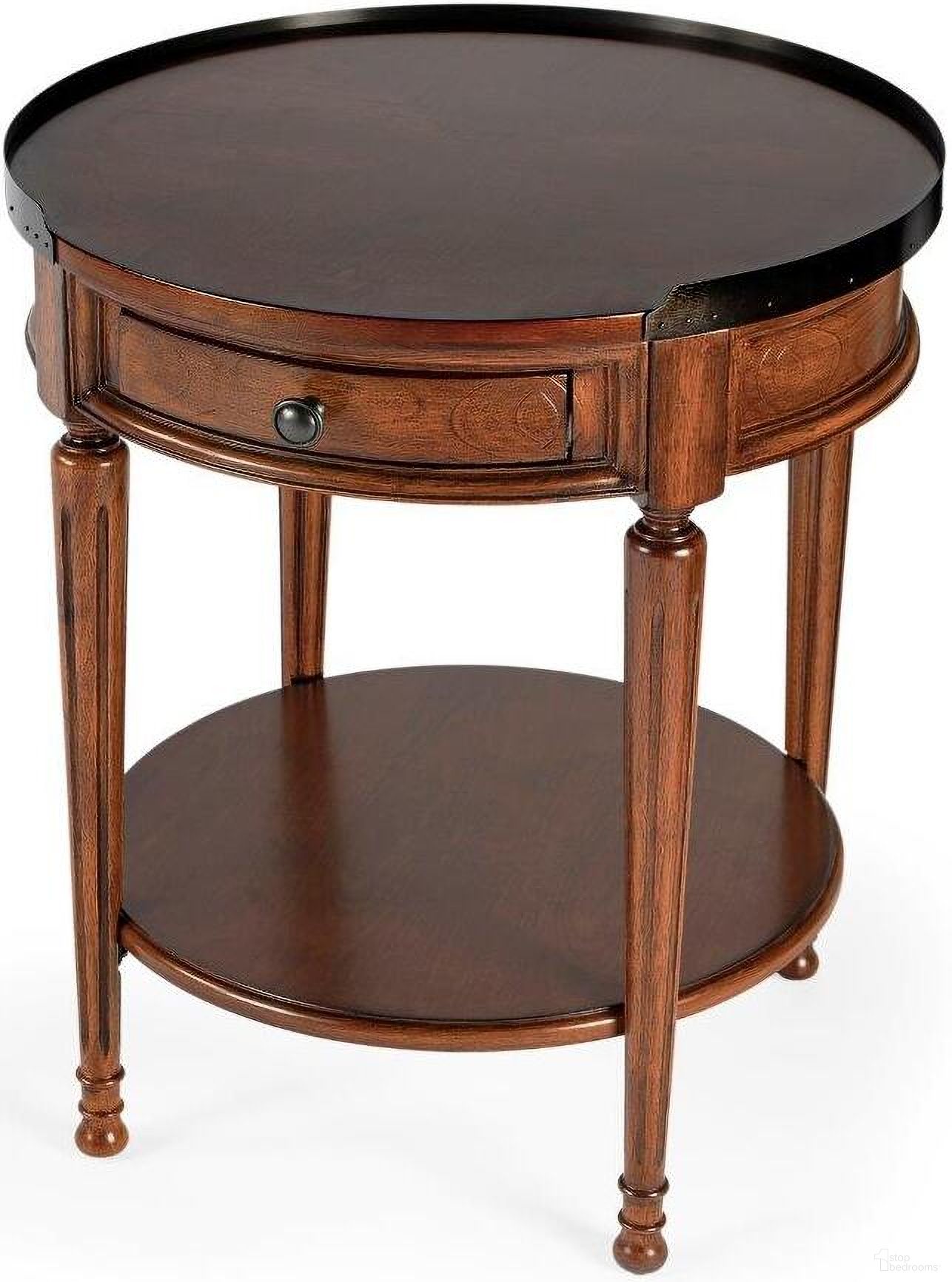The appearance of Butler Sampson Olive Ash Burl Accent Table designed by Butler Specialty Company in the transitional interior design. This medium brown piece of furniture was selected by 1StopBedrooms from Masterpiece Collection to add a touch of cosiness and style into your home. Sku: 2311101. Material: Rubberwood.