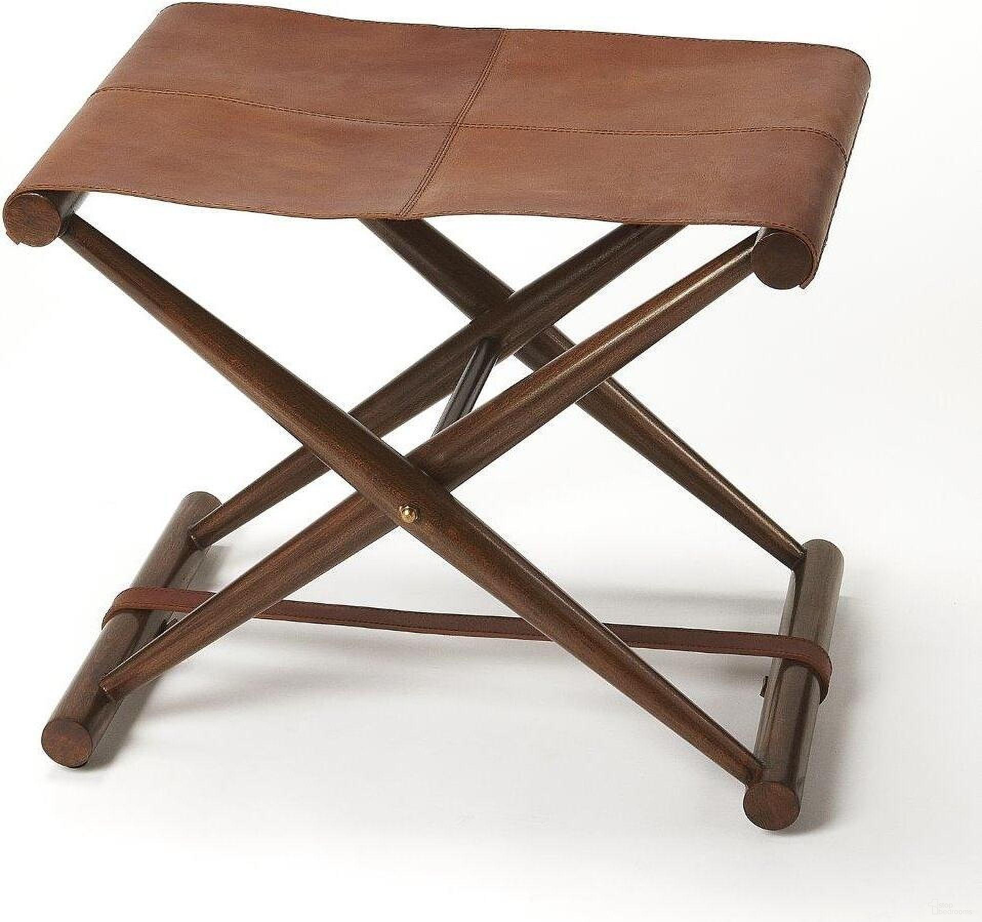 The appearance of Butler Sutton Leather Folding Stool designed by Butler Specialty Company in the modern / contemporary interior design. This medium brown piece of furniture was selected by 1StopBedrooms from Loft Collection to add a touch of cosiness and style into your home. Sku: 3989140. Material: Leather.