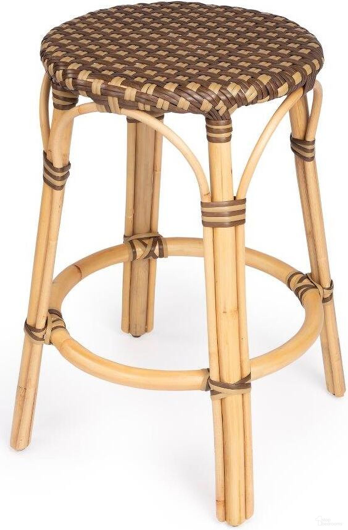 Butler Tobias Brown Rattan Counter Stool