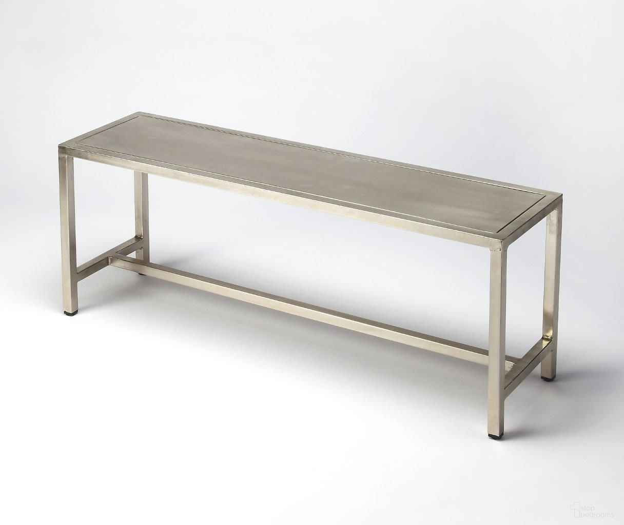 The appearance of Butler Tribeca Iron Bench designed by Butler Specialty Company in the modern / contemporary interior design. This silver piece of furniture was selected by 1StopBedrooms from Loft Collection to add a touch of cosiness and style into your home. Sku: 6125025. Material: Iron.