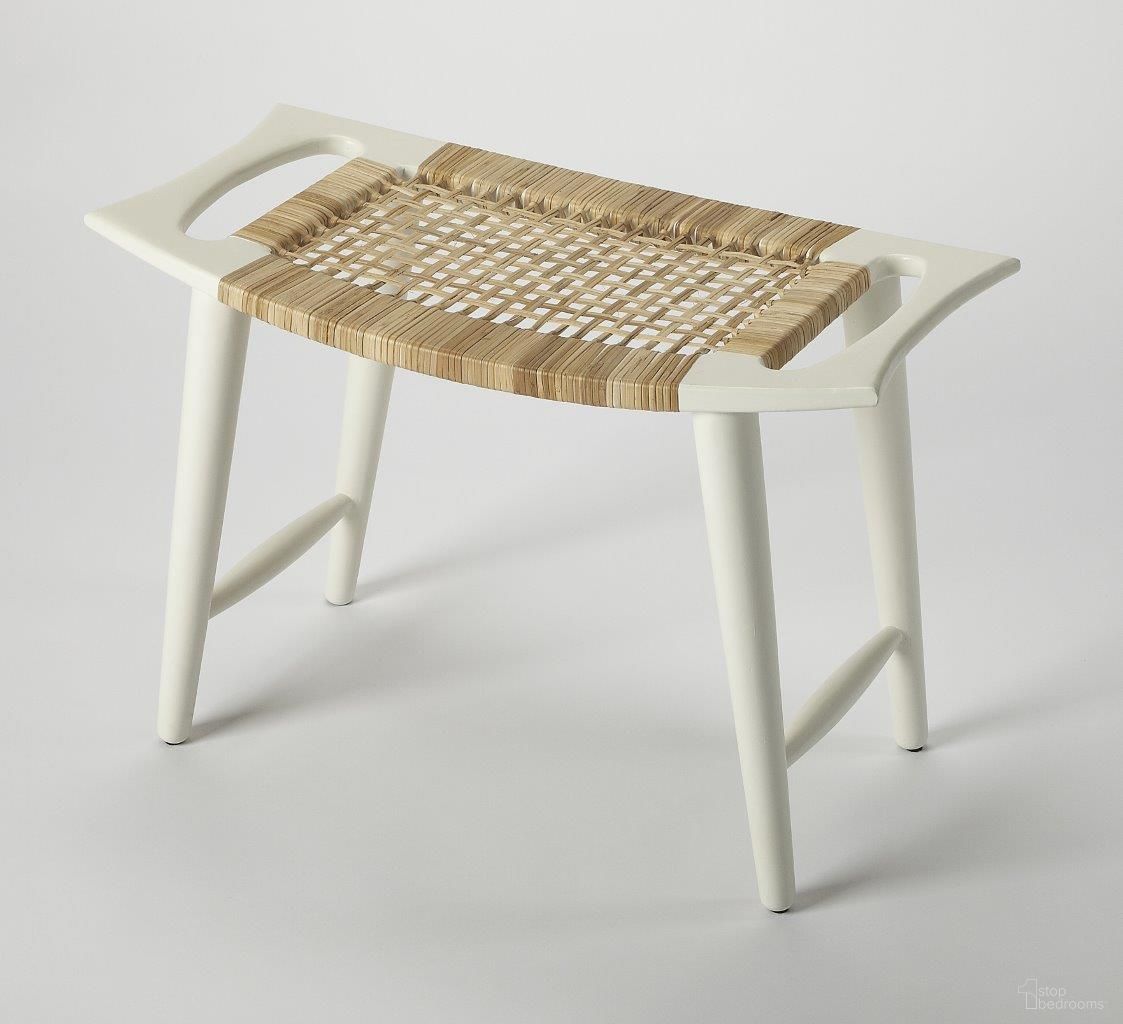 The appearance of Butler Tristan White Stool designed by Butler Specialty Company in the modern / contemporary interior design. This white piece of furniture was selected by 1StopBedrooms from Loft Collection to add a touch of cosiness and style into your home. Sku: 4424288. Material: Wood.