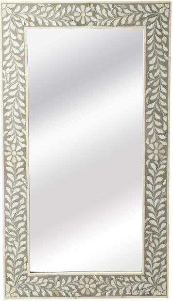 The appearance of Butler Vivienne Rectangular Bone Inlay Wall Mirror designed by Butler Specialty Company in the traditional interior design. This gray piece of furniture  was selected by 1StopBedrooms from Bone Inlay Collection to add a touch of cosiness and style into your home. Sku: 3479321. Material: Wood.