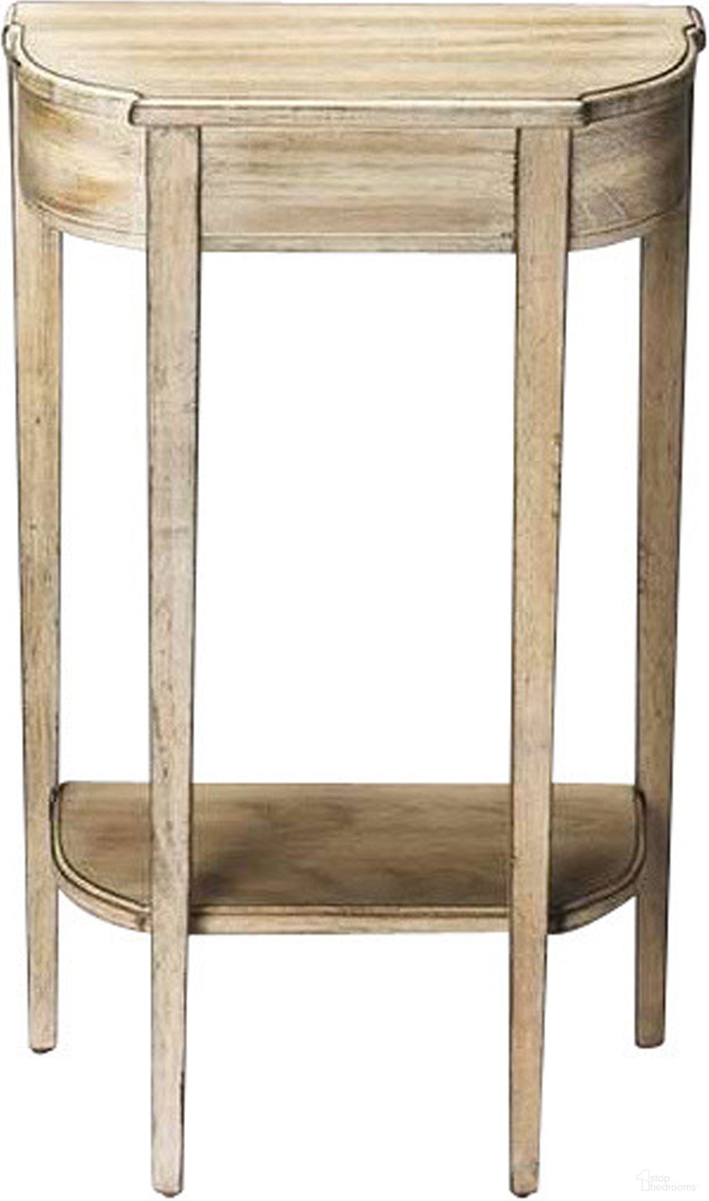 The appearance of Butler Wendell Driftwood Console Table designed by Butler Specialty Company in the transitional interior design. This gray piece of furniture was selected by 1StopBedrooms from Masterpiece Collection to add a touch of cosiness and style into your home. Sku: 3009247. Material: Wood.