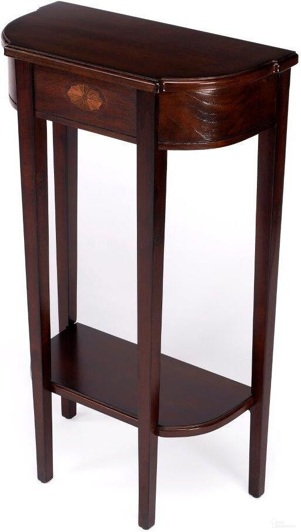 The appearance of Butler Wendell Plantation Cherry Console Table designed by Butler Specialty Company in the traditional interior design. This dark brown piece of furniture was selected by 1StopBedrooms from Plantation Collection to add a touch of cosiness and style into your home. Sku: 3009024. Material: Rubberwood.