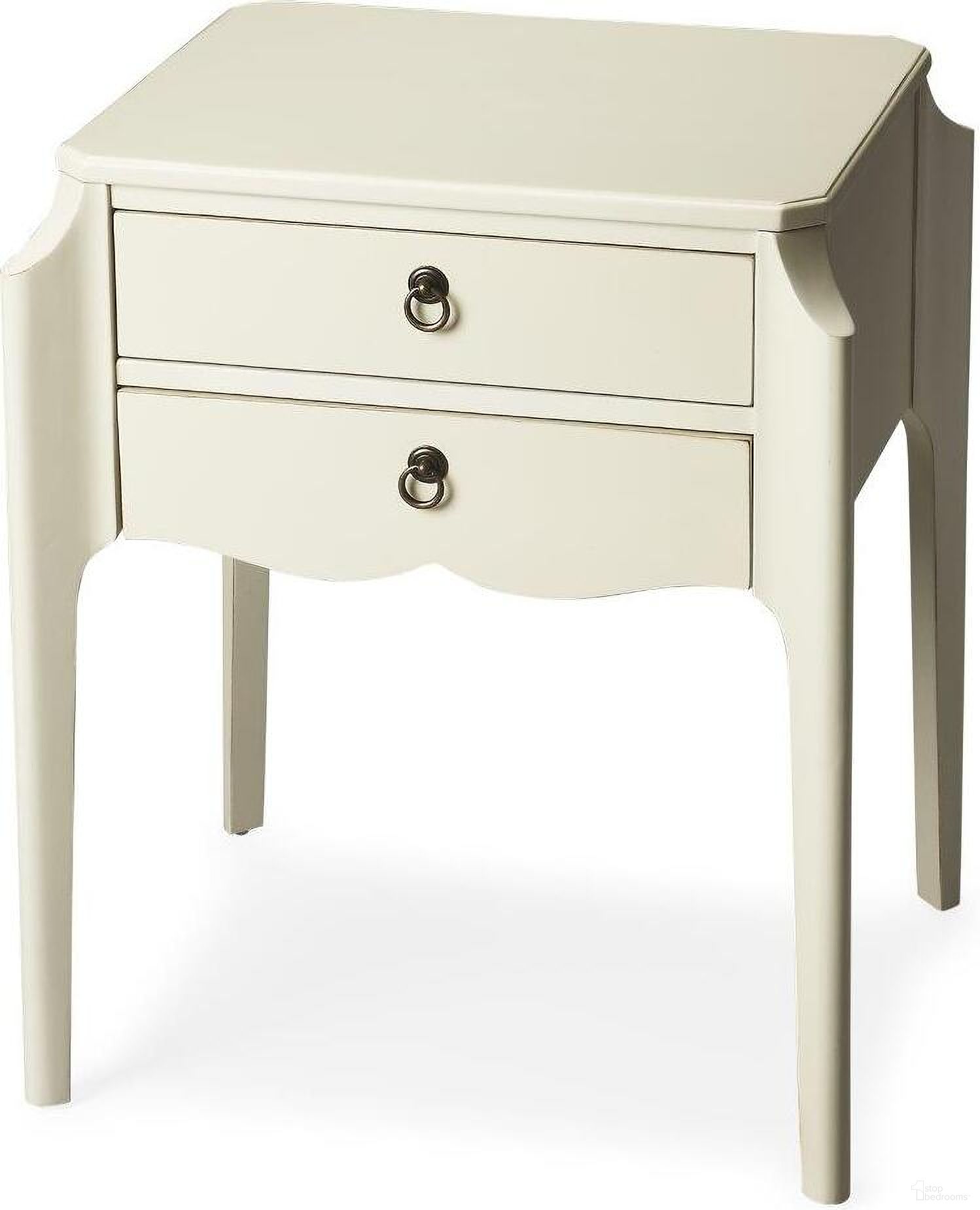 The appearance of Butler Wilshire Glossy White Accent Table designed by Butler Specialty Company in the transitional interior design. This white piece of furniture  was selected by 1StopBedrooms from Masterpiece Collection to add a touch of cosiness and style into your home. Sku: 7016304. Material: MDF.