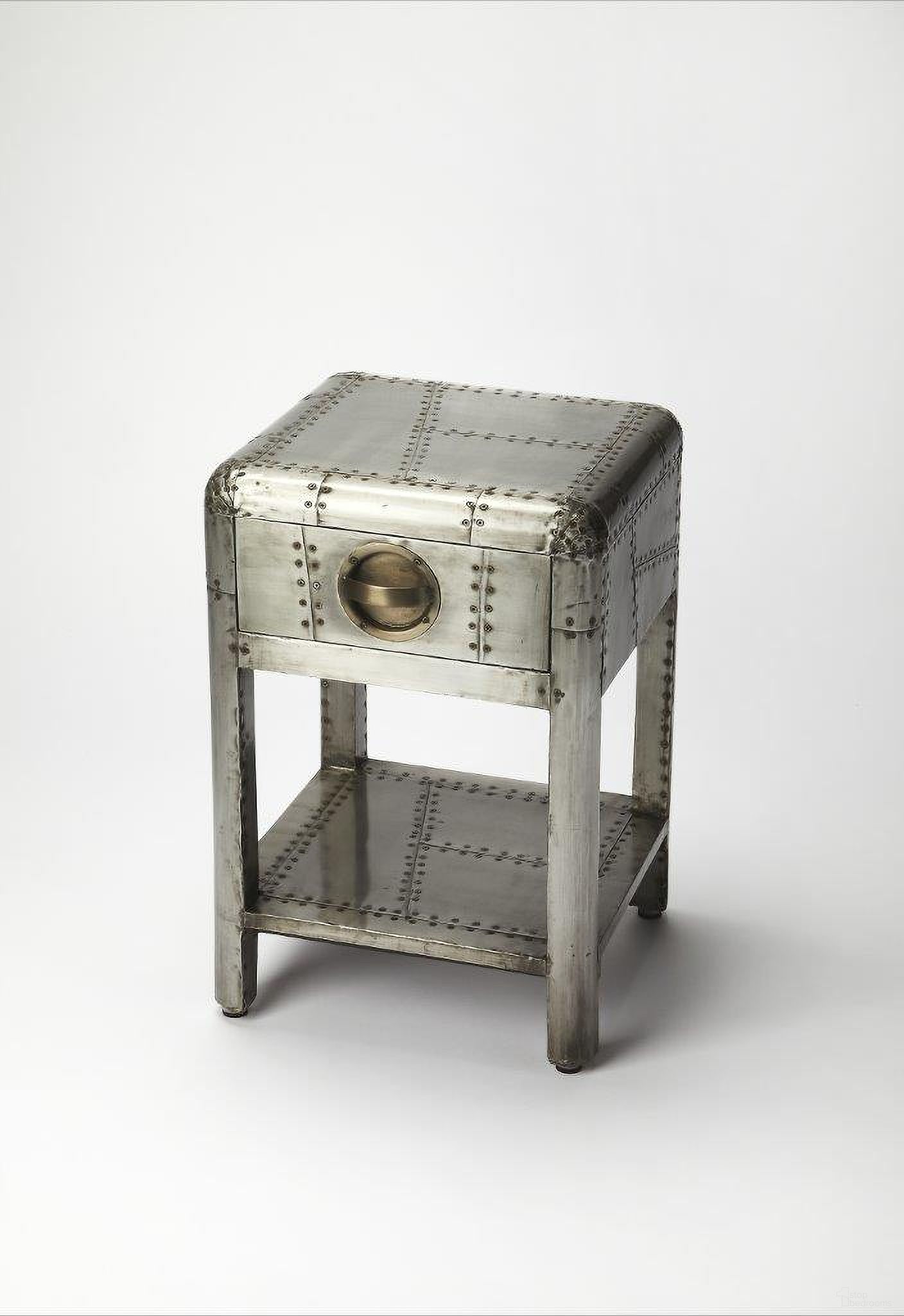 The appearance of Butler Yeager Aviator Side Table designed by Butler Specialty Company in the modern / contemporary interior design. This gray piece of furniture was selected by 1StopBedrooms from Industrial Chic Collection to add a touch of cosiness and style into your home. Sku: 5162330. Material: Wood.