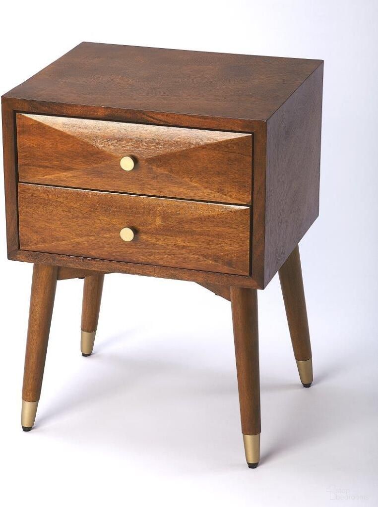 The appearance of Butler Zelda Olive Ash Burl Nightstand designed by Butler Specialty Company in the modern / contemporary interior design. This medium brown piece of furniture was selected by 1StopBedrooms from Loft Collection to add a touch of cosiness and style into your home. Sku: 3931101. Material: Wood.