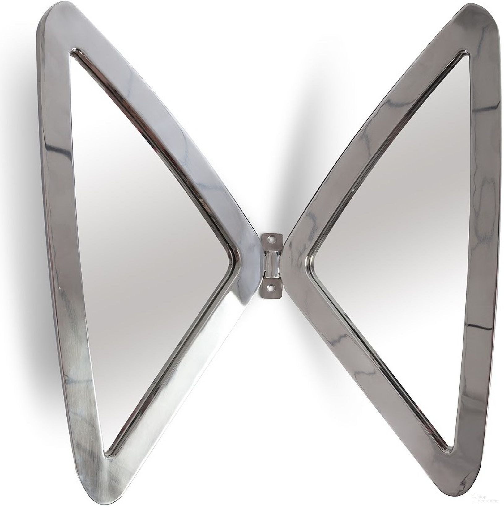 The appearance of Butterfly Mirror In Silver designed by Phillips Collection in the modern / contemporary interior design. This silver piece of furniture was selected by 1StopBedrooms from Butterfly Collection to add a touch of cosiness and style into your home. Sku: CH72533. Material: Stainless Steel.