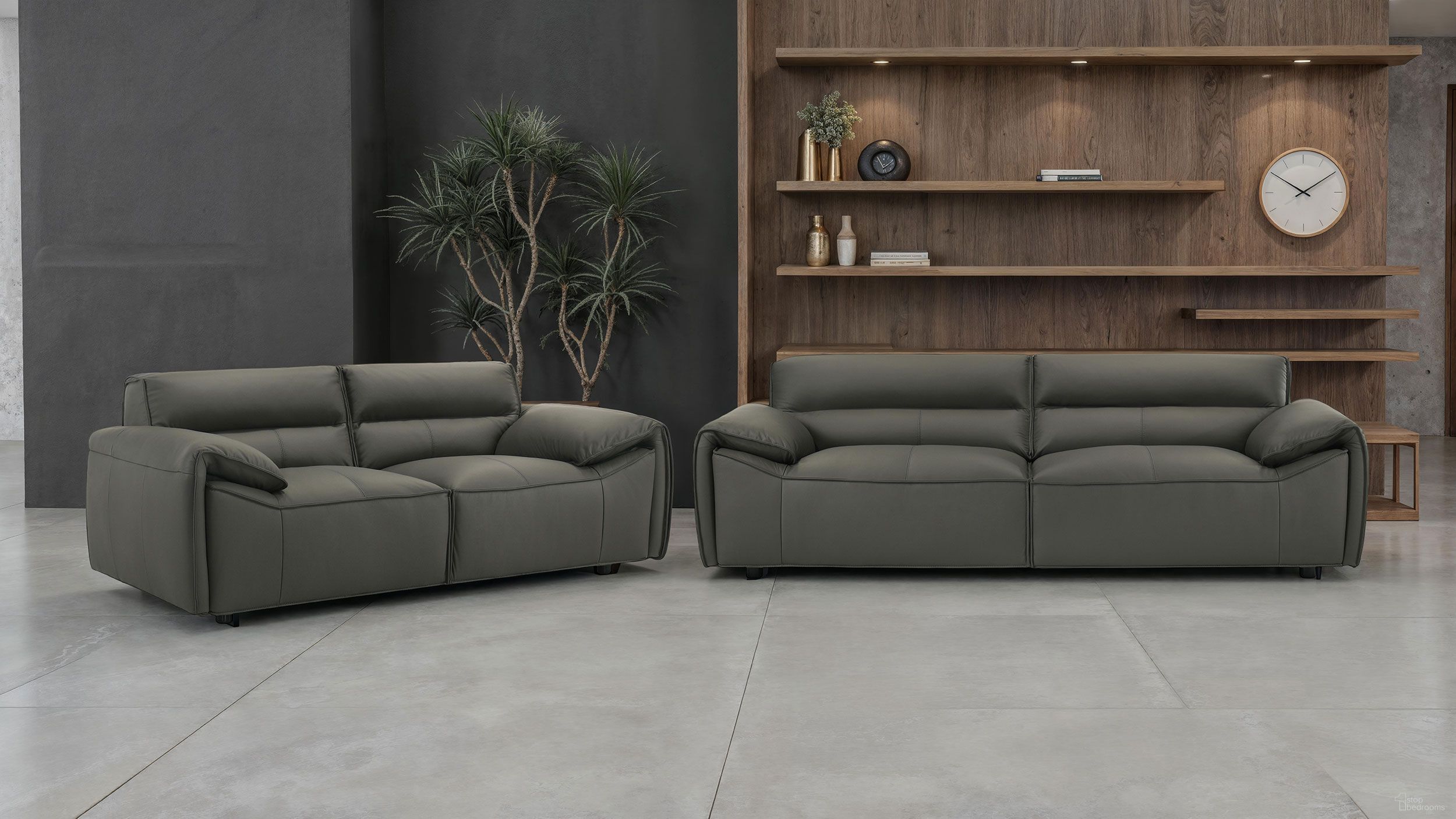 The appearance of Buxton Top Grain Leather Upholstered Living Room Set In Graphite designed by Coaster in the modern / contemporary interior design. This graphite piece of furniture was selected by 1StopBedrooms from Buxton Collection to add a touch of cosiness and style into your home. Sku: 509504;509505. Material: Foam.