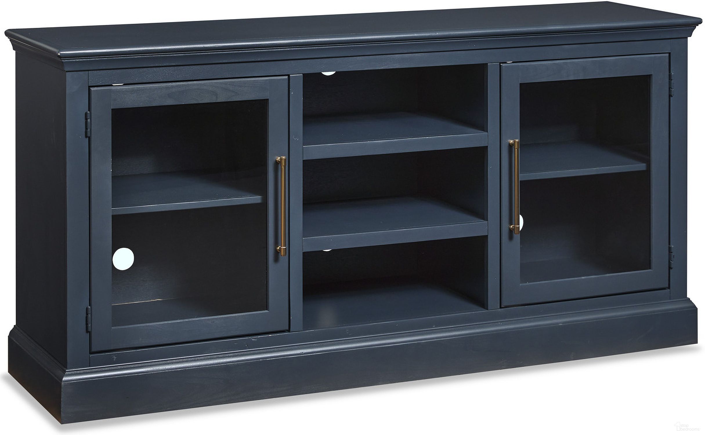 The appearance of Byron 66 Inch Console with 2 Doors In Malta Blue designed by Aspenhome in the traditional interior design. This blue piece of furniture  was selected by 1StopBedrooms from Byron Collection to add a touch of cosiness and style into your home. Sku: MBB1241-MBL. Material: Wood.