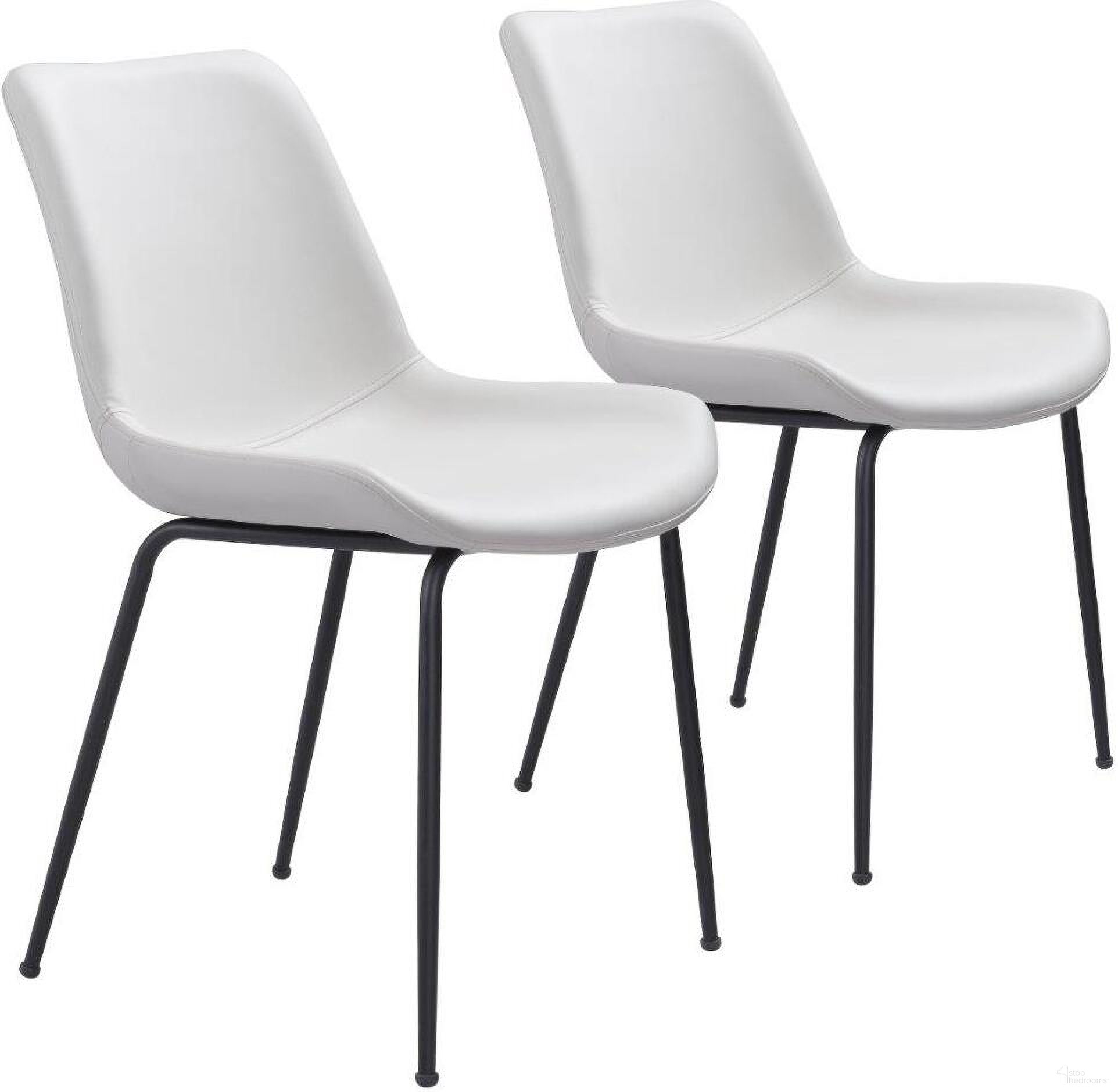 Byron Dining Chair Set of 2 In White