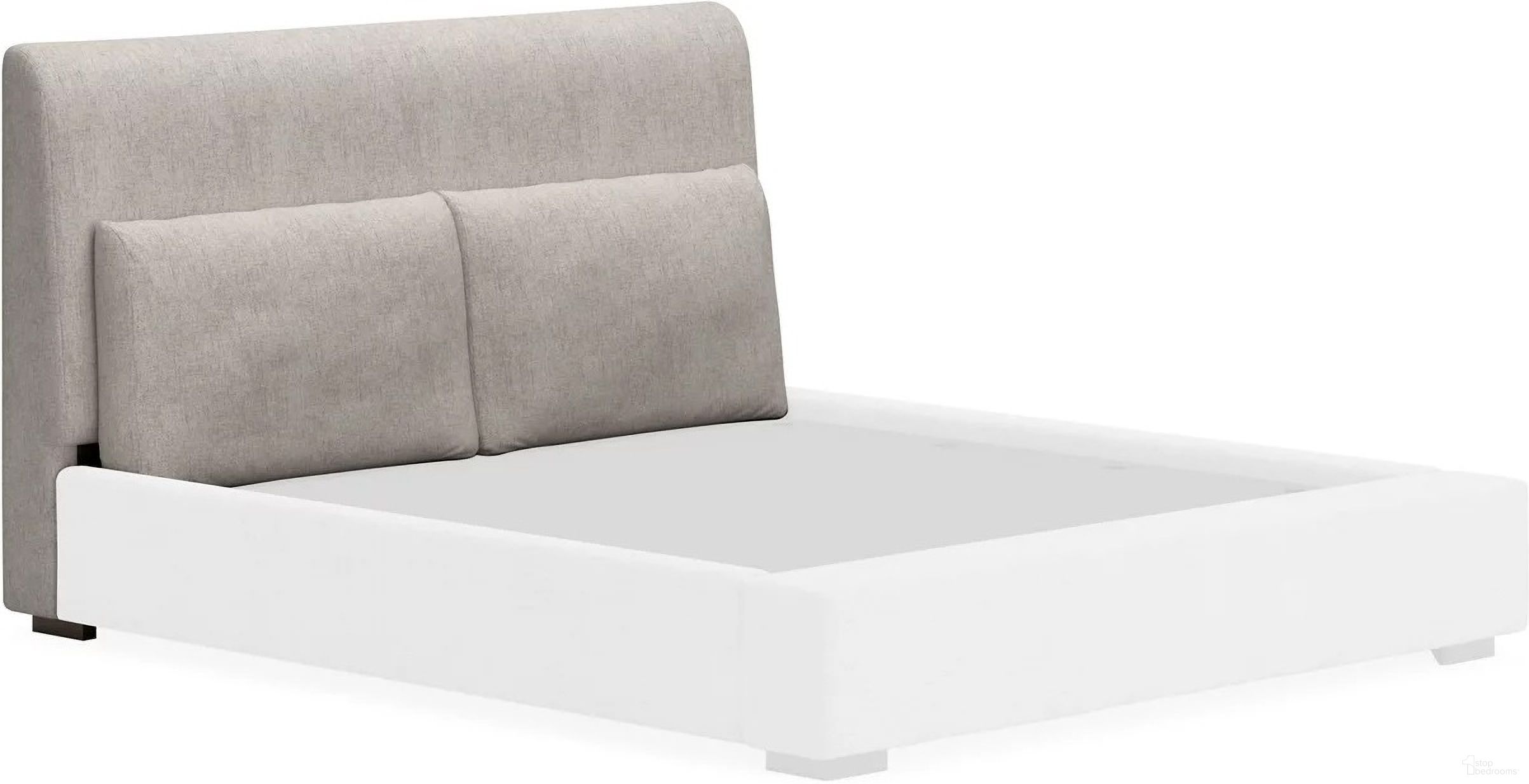 The appearance of Cabalynn Oatmeal King/California King Upholstered Headboard Only designed by Signature Design by Ashley in the transitional interior design. This oatmeal piece of furniture was selected by 1StopBedrooms from Cabalynn Collection to add a touch of cosiness and style into your home. Sku: B974-78. Material: Fabric. Bed Size: King.