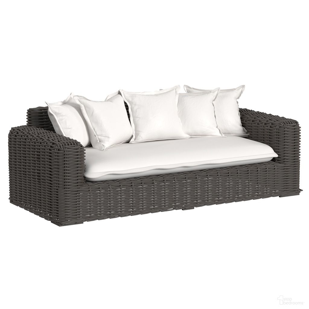 The appearance of Cabo Loveseat in Soothe Pearl designed by Sunset West in the transitional interior design. This soothe pearl piece of furniture was selected by 1StopBedrooms from Cabo Collection to add a touch of cosiness and style into your home. Sku: SW8001-22-PRL-STKIT. Material: Resin Wicker.