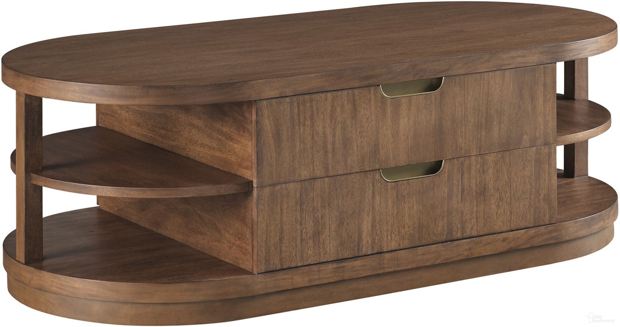 The appearance of Caden Cocktail Table In Spiced Caramel designed by Aspenhome in the modern / contemporary interior design. This caramel piece of furniture  was selected by 1StopBedrooms from Caden Collection to add a touch of cosiness and style into your home. Sku: I3224-9101. Material: Wood.