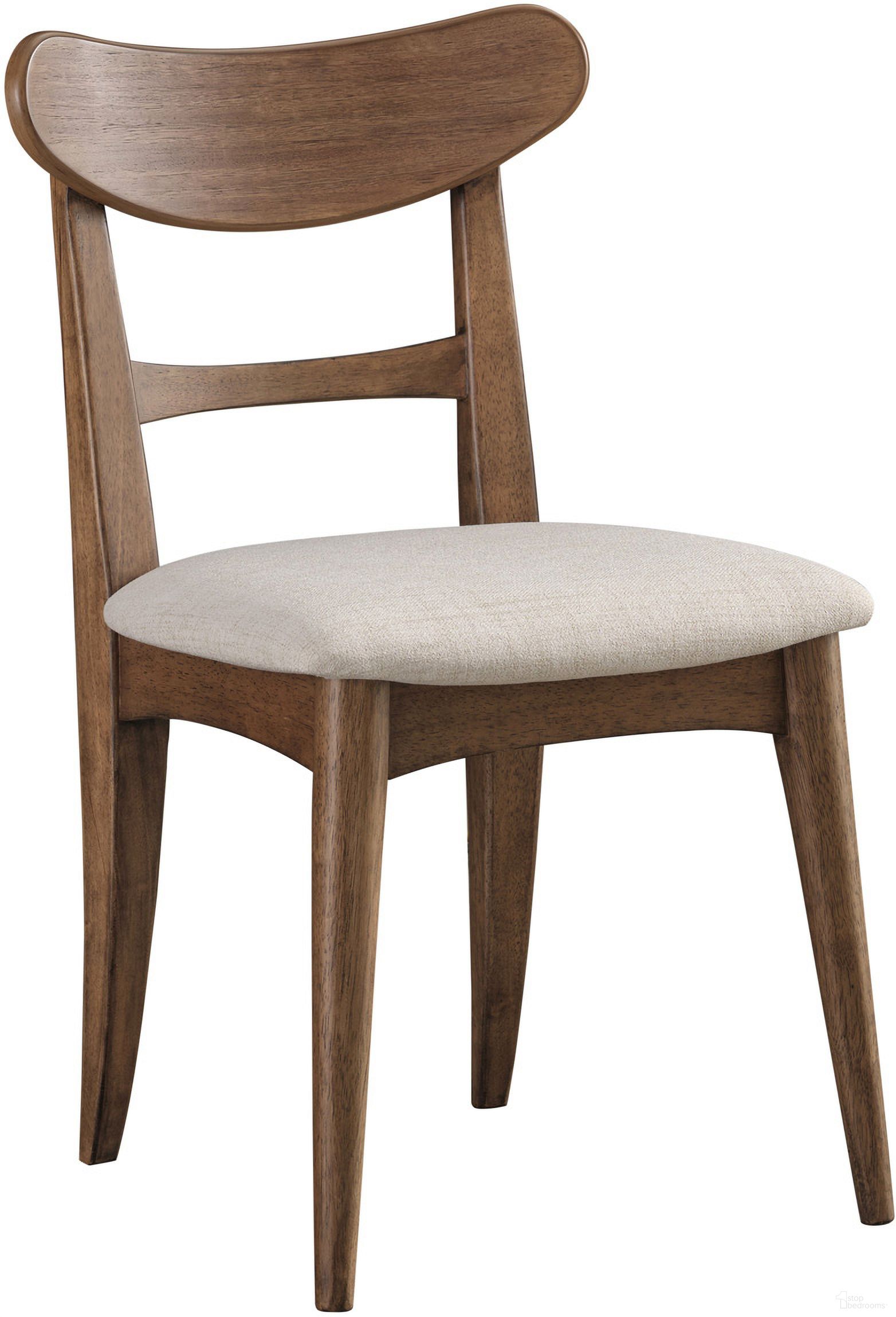 The appearance of Caden Dining Side Chair Set of 2 with Upholstered Seat In Spiced Caramel designed by Aspenhome in the modern / contemporary interior design. This caramel piece of furniture  was selected by 1StopBedrooms from Caden Collection to add a touch of cosiness and style into your home. Sku: I3224-6600S. Material: Wood. Chair Type: Side Chair.