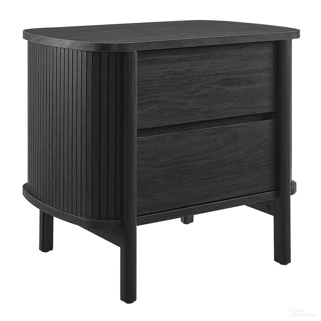 The appearance of Cadence 2 Drawer Nightstand In Black designed by Modway in the modern / contemporary interior design. This black piece of furniture  was selected by 1StopBedrooms from Cadence Collection to add a touch of cosiness and style into your home. Sku: MOD-7158-BLK. Material: MDF.