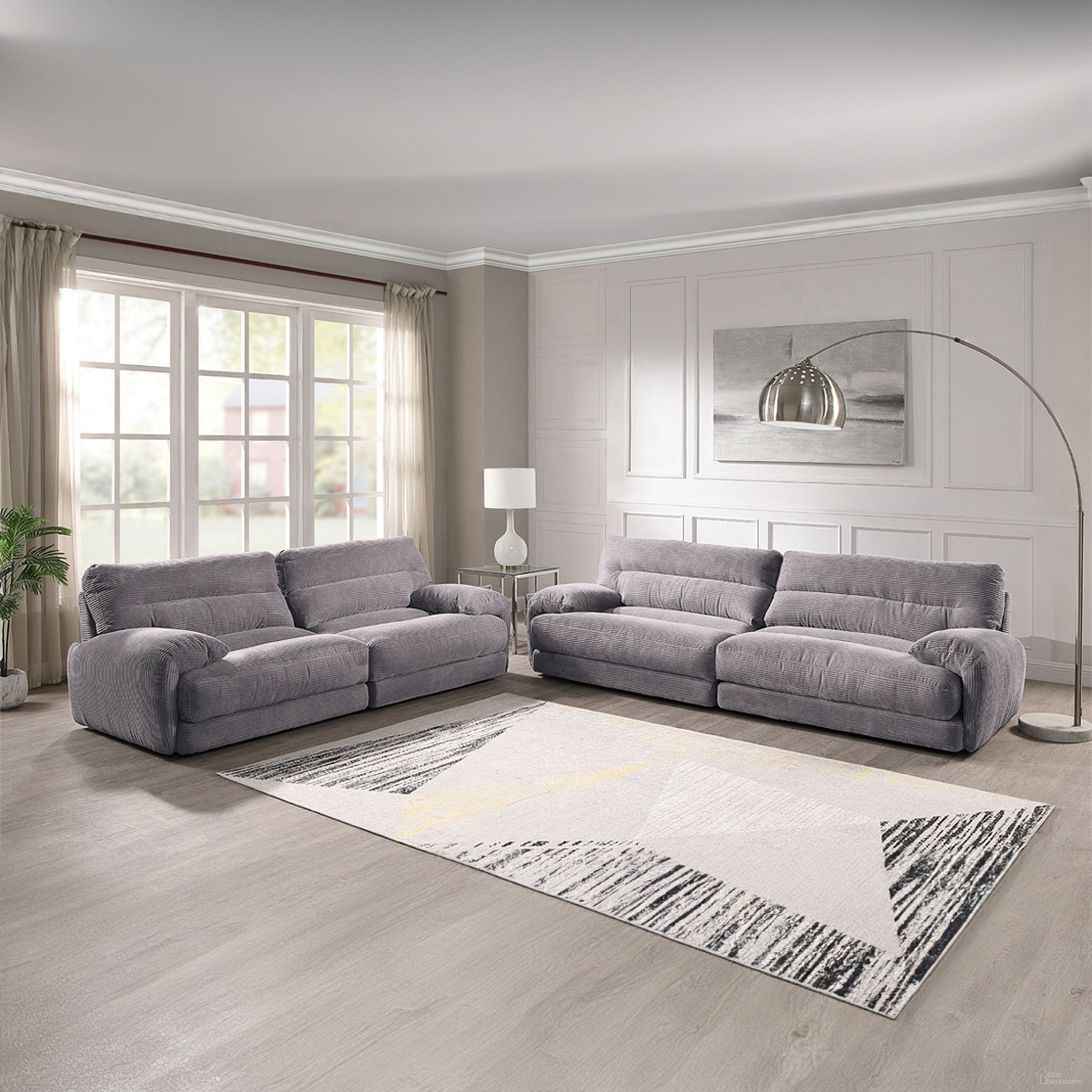 The appearance of Cadenza Living Room Set In Gray designed by ACME in the modern / contemporary interior design. This gray piece of furniture was selected by 1StopBedrooms from Cadenza Collection to add a touch of cosiness and style into your home. Sku: LV03260-1;LV03260-2;LV03261-1;LV03261-2. Material: Plastic.