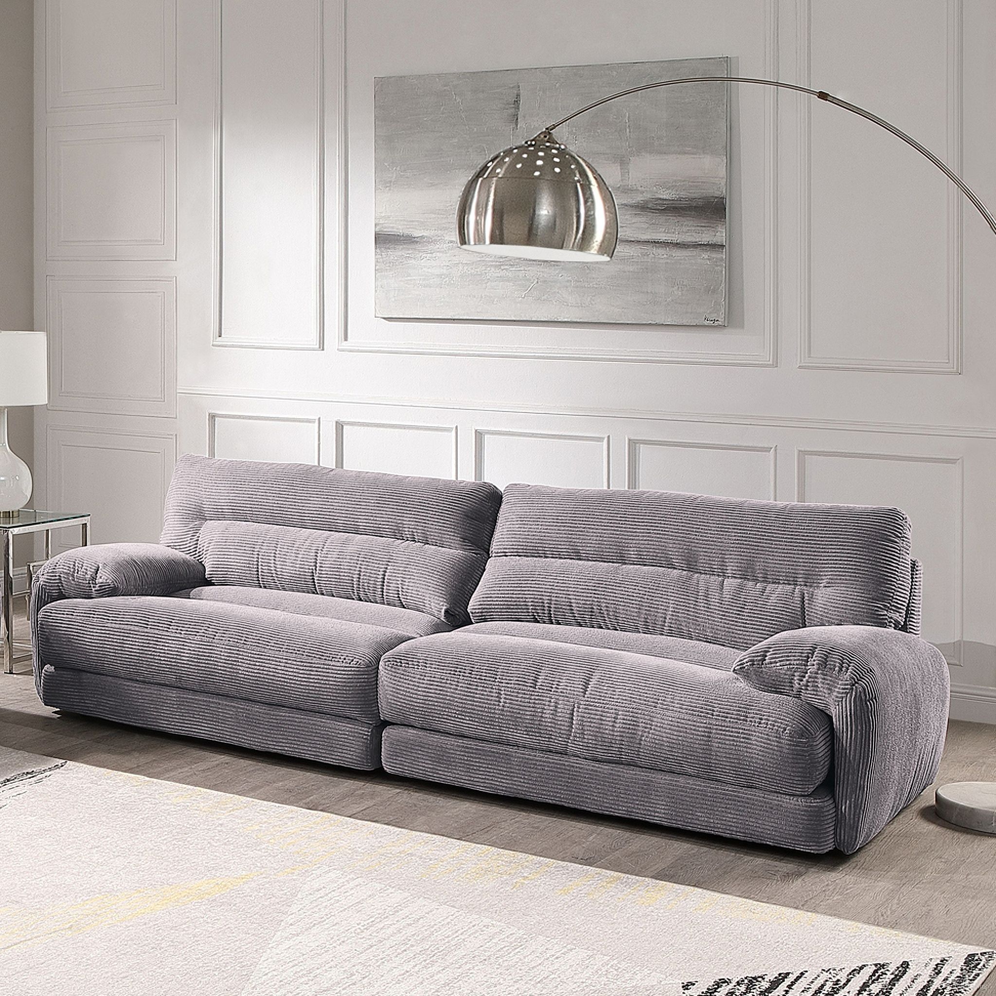 The appearance of Cadenza Sofa In Gray designed by ACME in the modern / contemporary interior design. This gray piece of furniture was selected by 1StopBedrooms from Cadenza Collection to add a touch of cosiness and style into your home. Sku: LV03260-1;LV03260-2. Material: Wood.