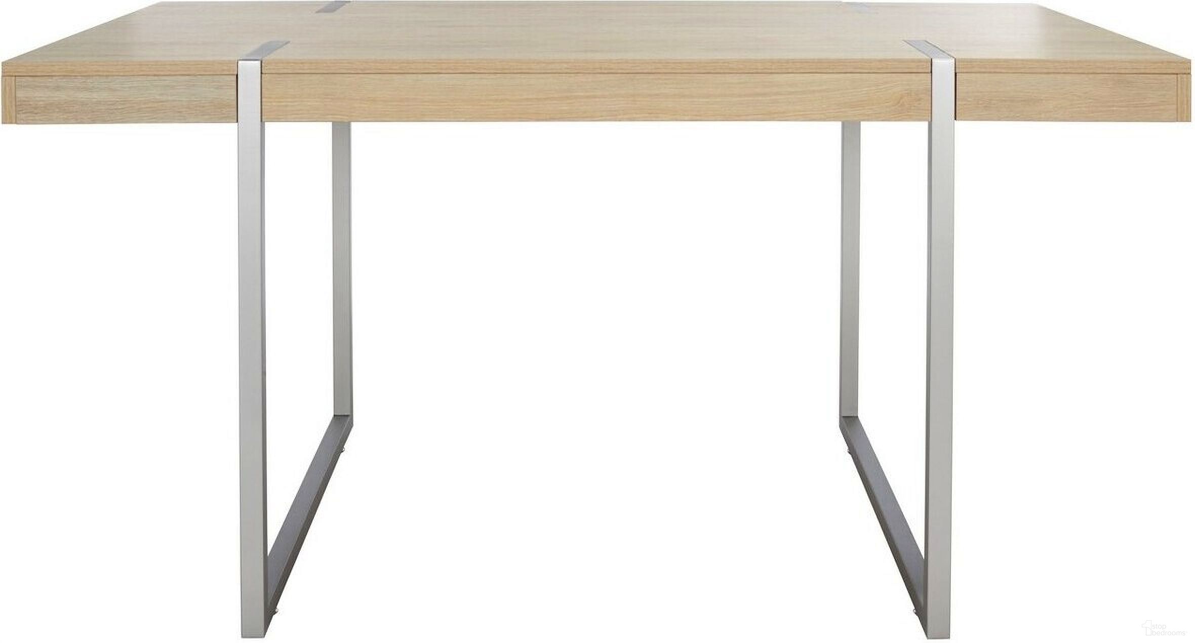 The appearance of Cael Dining Table in Silver designed by Safavieh in the modern / contemporary interior design. This silver piece of furniture  was selected by 1StopBedrooms from Cael Collection to add a touch of cosiness and style into your home. Sku: DTB9300A. Table Base Style: Double Pedestal. Material: Wood. Table Top Shape: Rectangular. Size: 33" x 59".