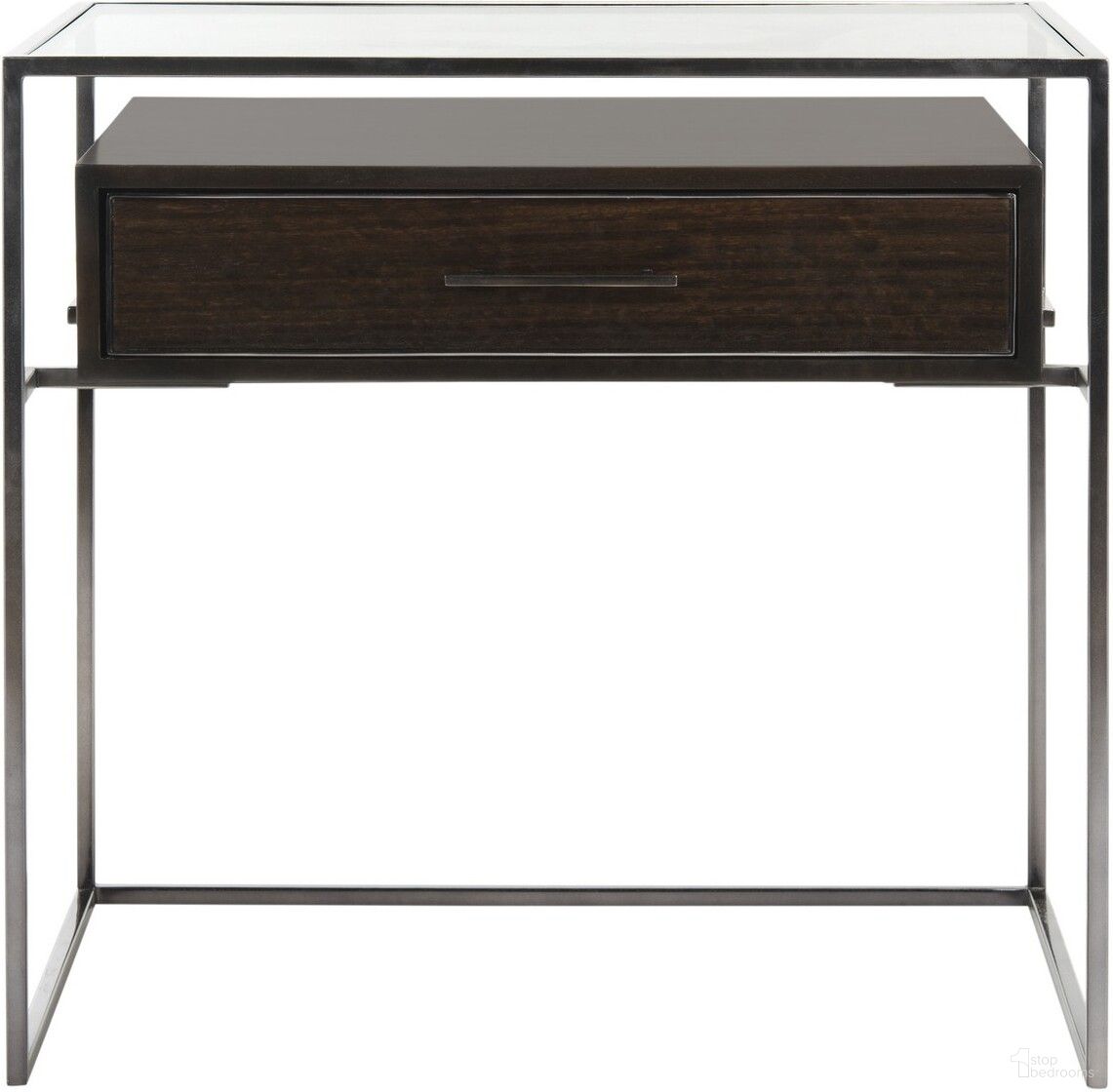 The appearance of Caelan Nightstand In Brown designed by Safavieh Couture in the modern / contemporary interior design. This brown piece of furniture was selected by 1StopBedrooms from Caelan Collection to add a touch of cosiness and style into your home. Sku: SFV6020A. Material: Steel.