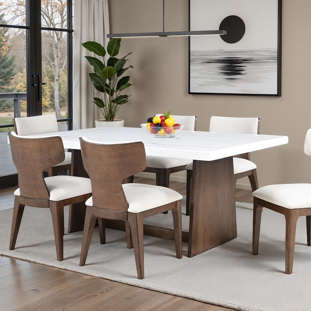 Caerwys Dining Table In Brown