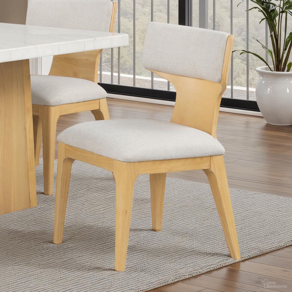 The appearance of Caerwys Side Chair Set of 2 In Natural designed by Furniture of America in the modern / contemporary interior design. This natural piece of furniture was selected by 1StopBedrooms from Caerwys Collection to add a touch of cosiness and style into your home. Sku: FM34004NT-SC-2PK. Material: Rubberwood. Chair Type: Side Chair.