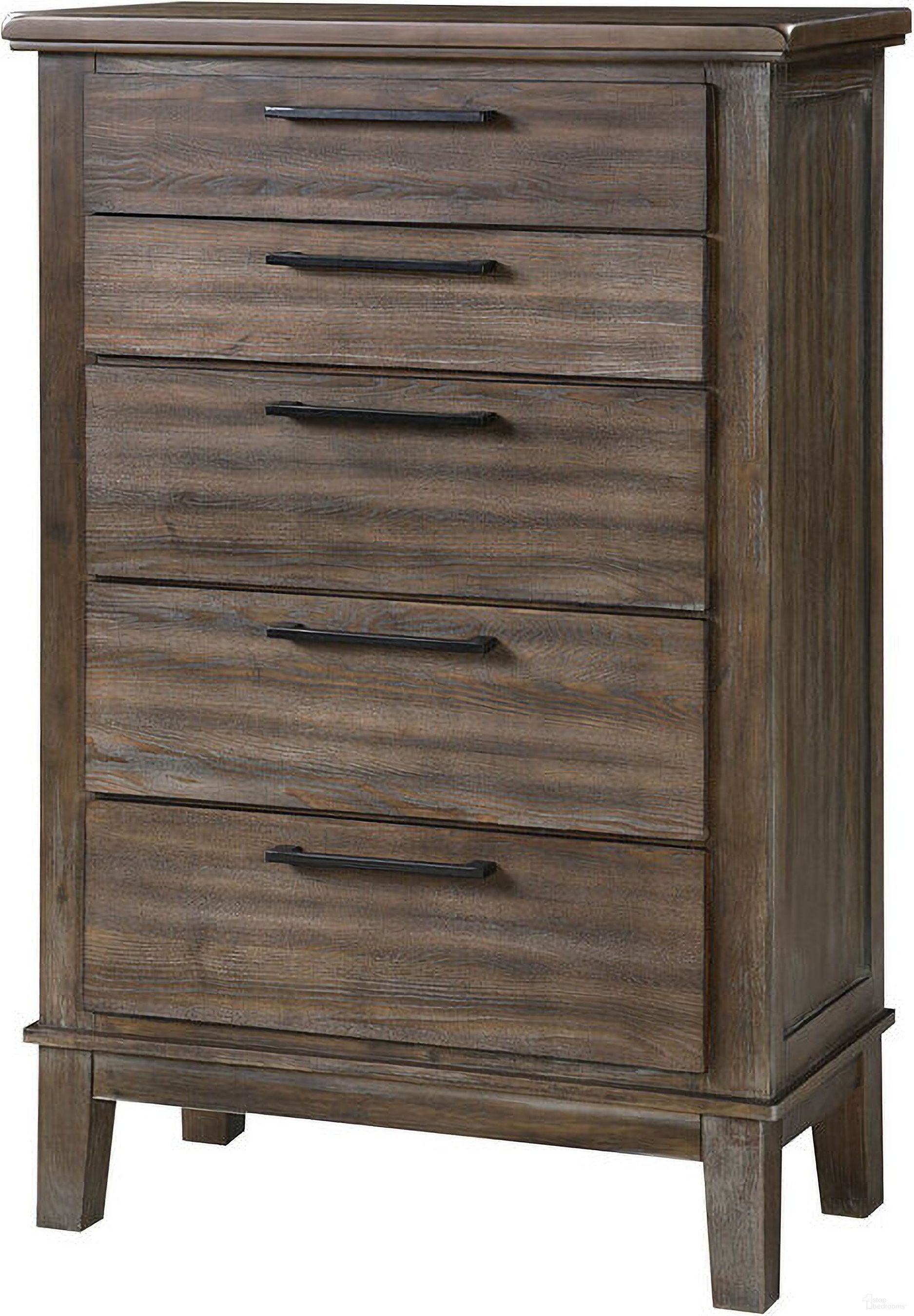 The appearance of Cagney Vintage Gray Chest designed by New Classic in the transitional interior design. This gray piece of furniture was selected by 1StopBedrooms from Cagney Collection to add a touch of cosiness and style into your home. Sku: B594G-070. Material: Wood.