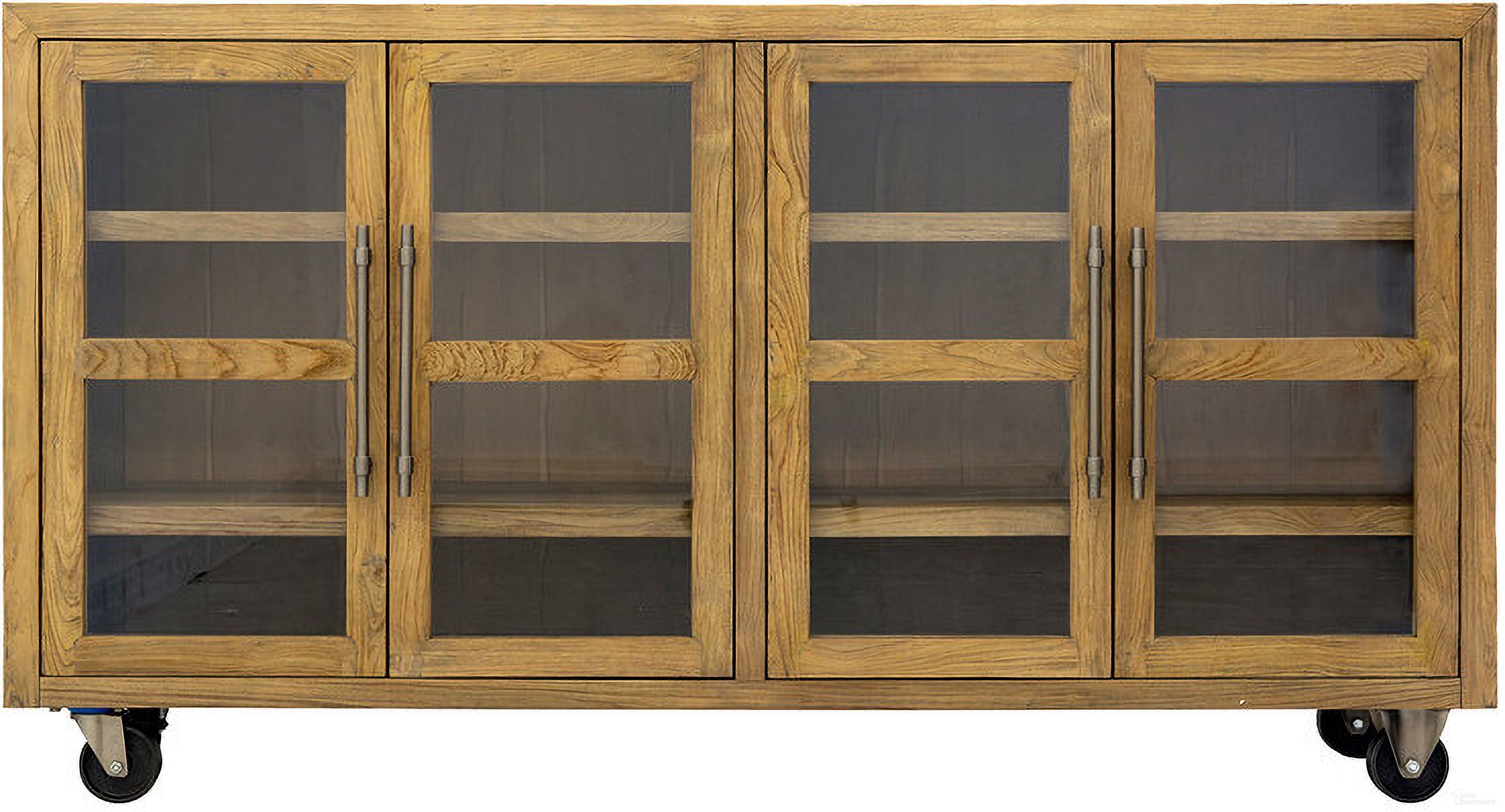 The appearance of Cahya Large Cabinet In Natural designed by Yosemite Home Decor in the industrial interior design. This natural piece of furniture  was selected by 1StopBedrooms from  to add a touch of cosiness and style into your home. Sku: 210130. Material: Wood.