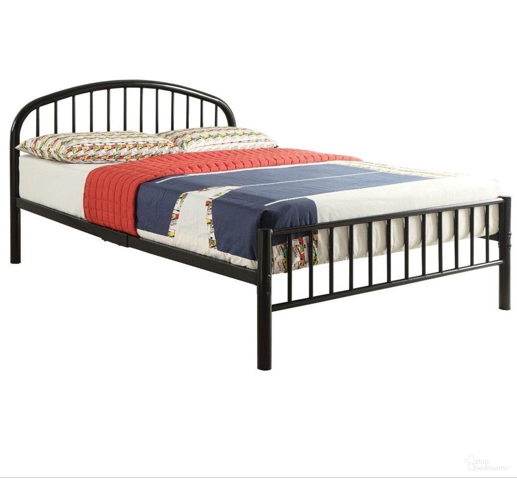 The appearance of Cailyn Full Bed In Black designed by ACME in the transitional interior design. This black piece of furniture was selected by 1StopBedrooms from Cailyn Collection to add a touch of cosiness and style into your home. Sku: 30465F-BK. Material: Metal. Bed Size: Full. Bed Type: Slat / Spindle Bed.