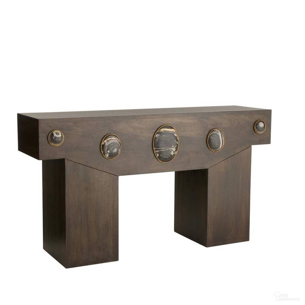 The appearance of Cairo Console In Umber designed by Arteriors in the modern / contemporary interior design. This umber piece of furniture  was selected by 1StopBedrooms from Cairo Collection to add a touch of cosiness and style into your home. Sku: FLI13. Material: Wood.