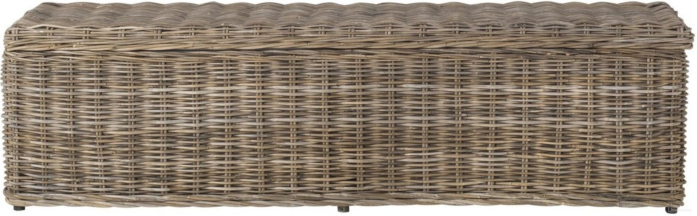 Caius Wicker Bench with Storage