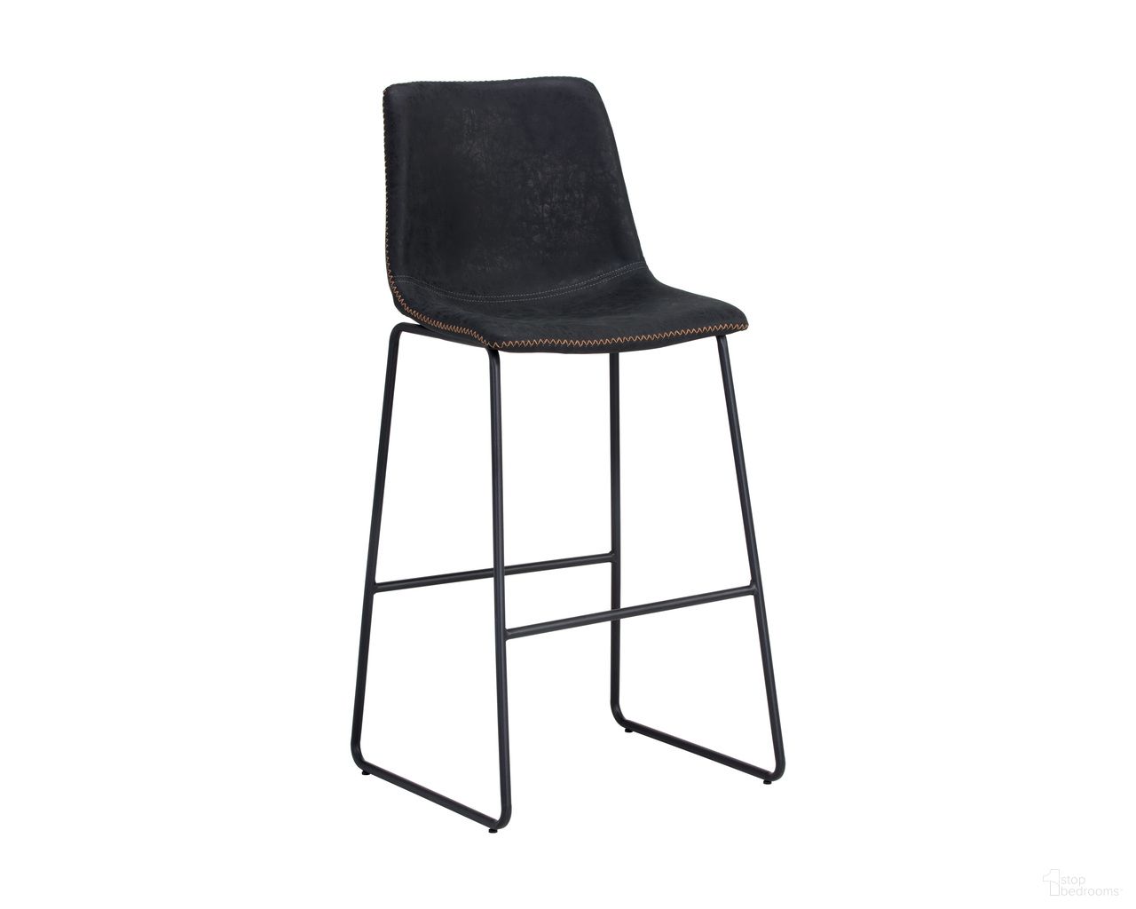 Cal Barstool Set of 2 In Antique Black