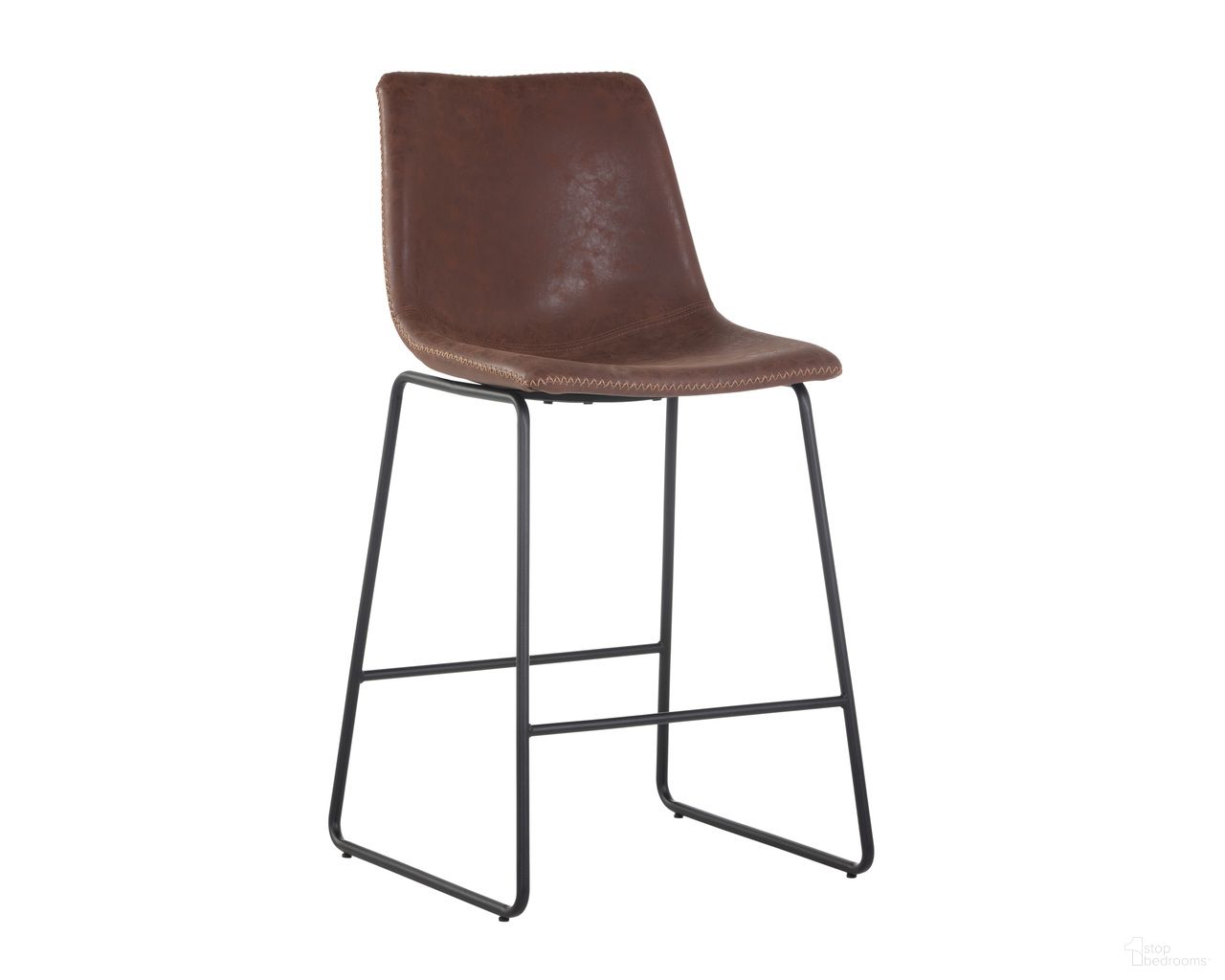 Cal Counter Stool Set of 2 In Antique Brown