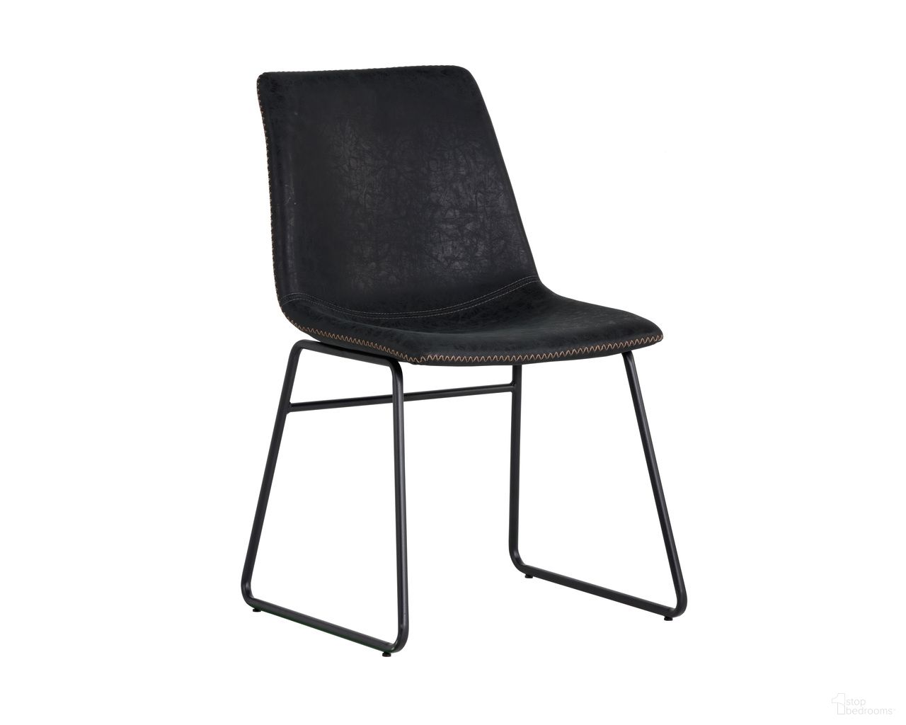 Cal Dining Chair Set of 2 In Antique Black