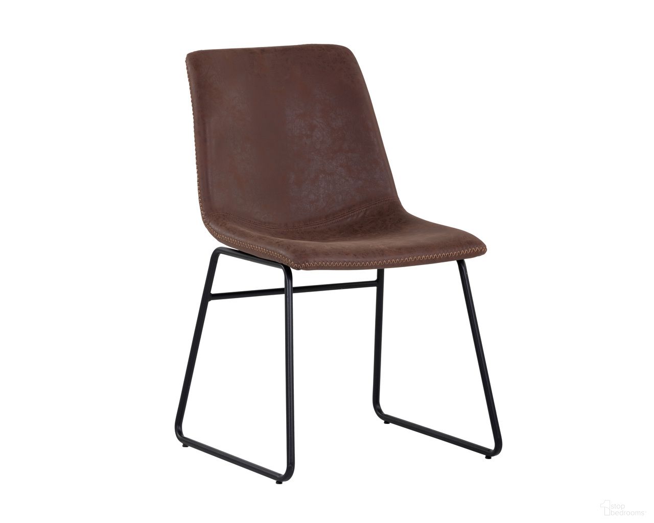 Cal Dining Chair Set of 2 In Antique Brown