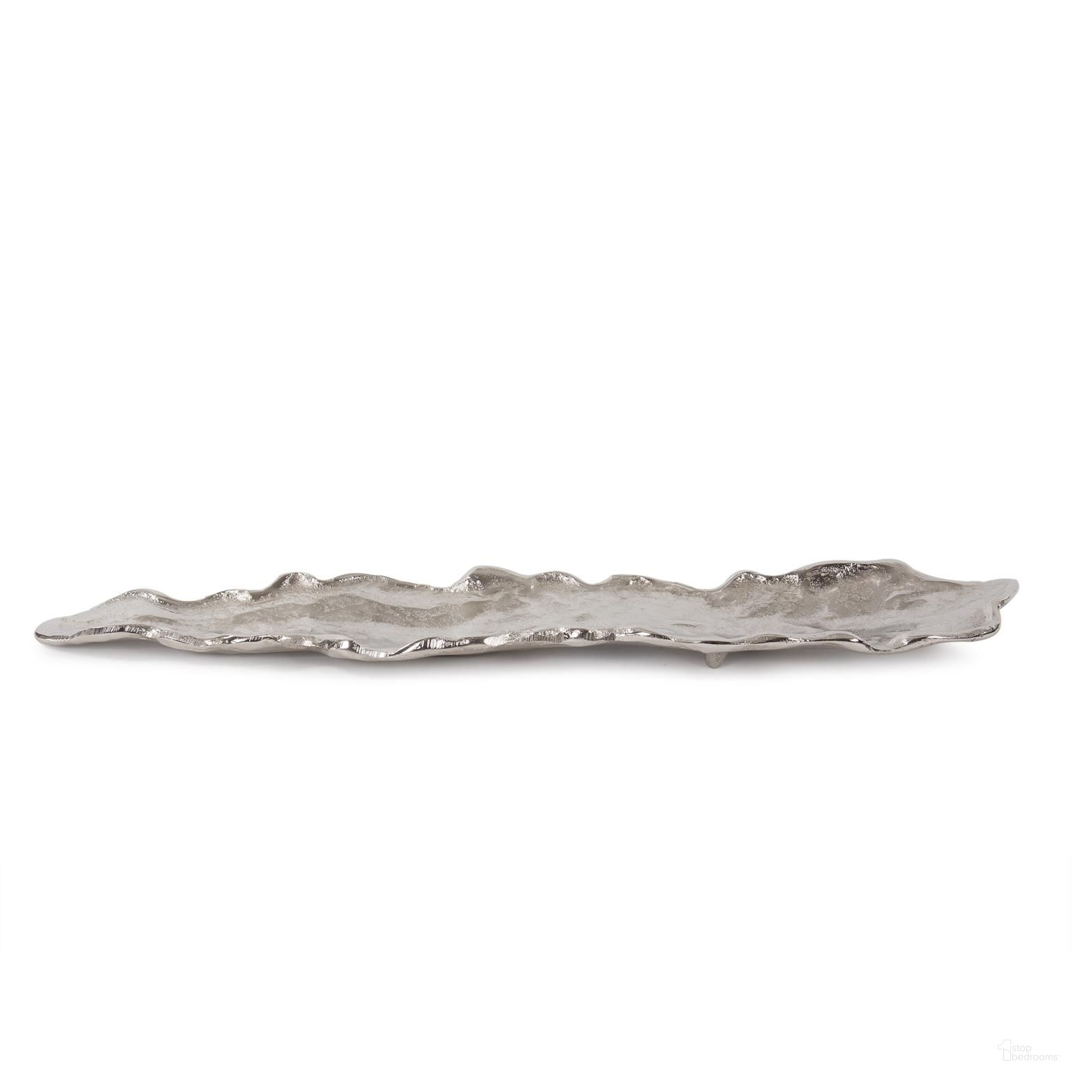 Calaa Leaf Tray Small In Bright Silver